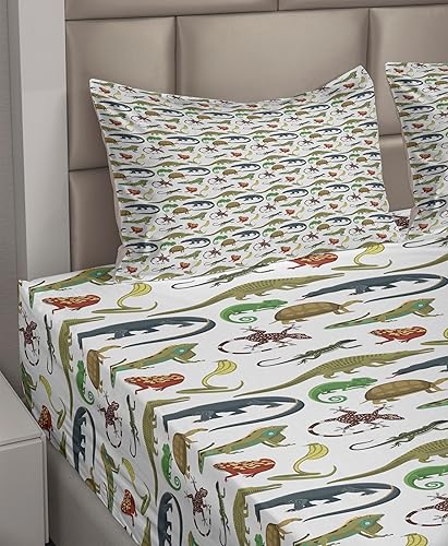 Miniatura 10 de Lunarable Sábana encimera abstracta gris, patrón vertical con flechas estilo bohemio tradicional, suave y cómoda, 1 pieza, tamaño Queen, blanco y