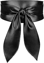 Maikun Wide Waist Leather Tie Belt,Corset Style for Ladie's Dresses