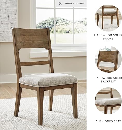 Miniatura 4 de Signature Design by Ashley Cabalynn - Juego de sillas de comedor tradicionales, 2 unidades, marrón y marrón