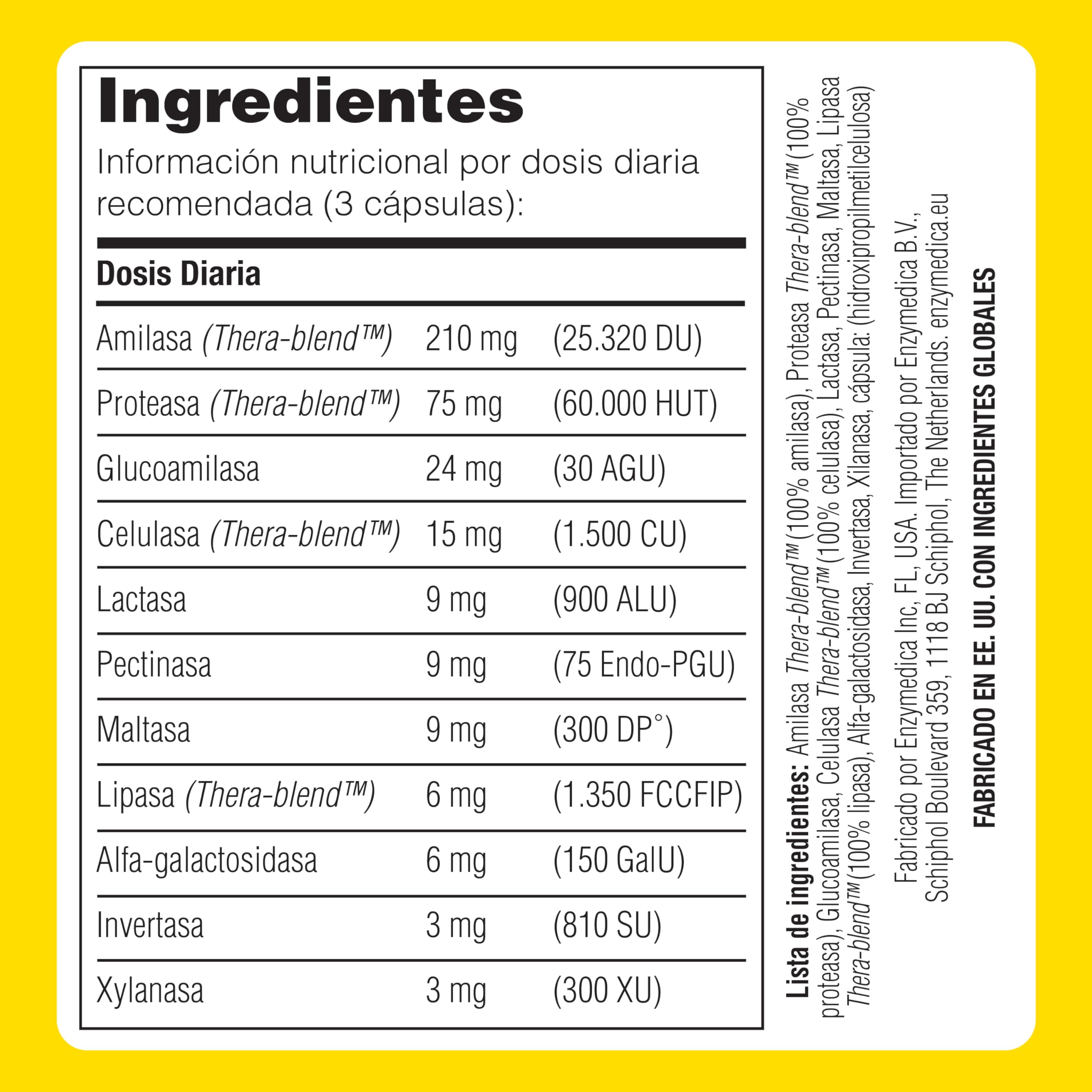 Enzymedica, Digest Basic, Fórmula Enzimática, Reduce los Gases, Mejora la Absorción de Nutrientes, Sin Gluten, Sin lácteos, 180 Cápsulas