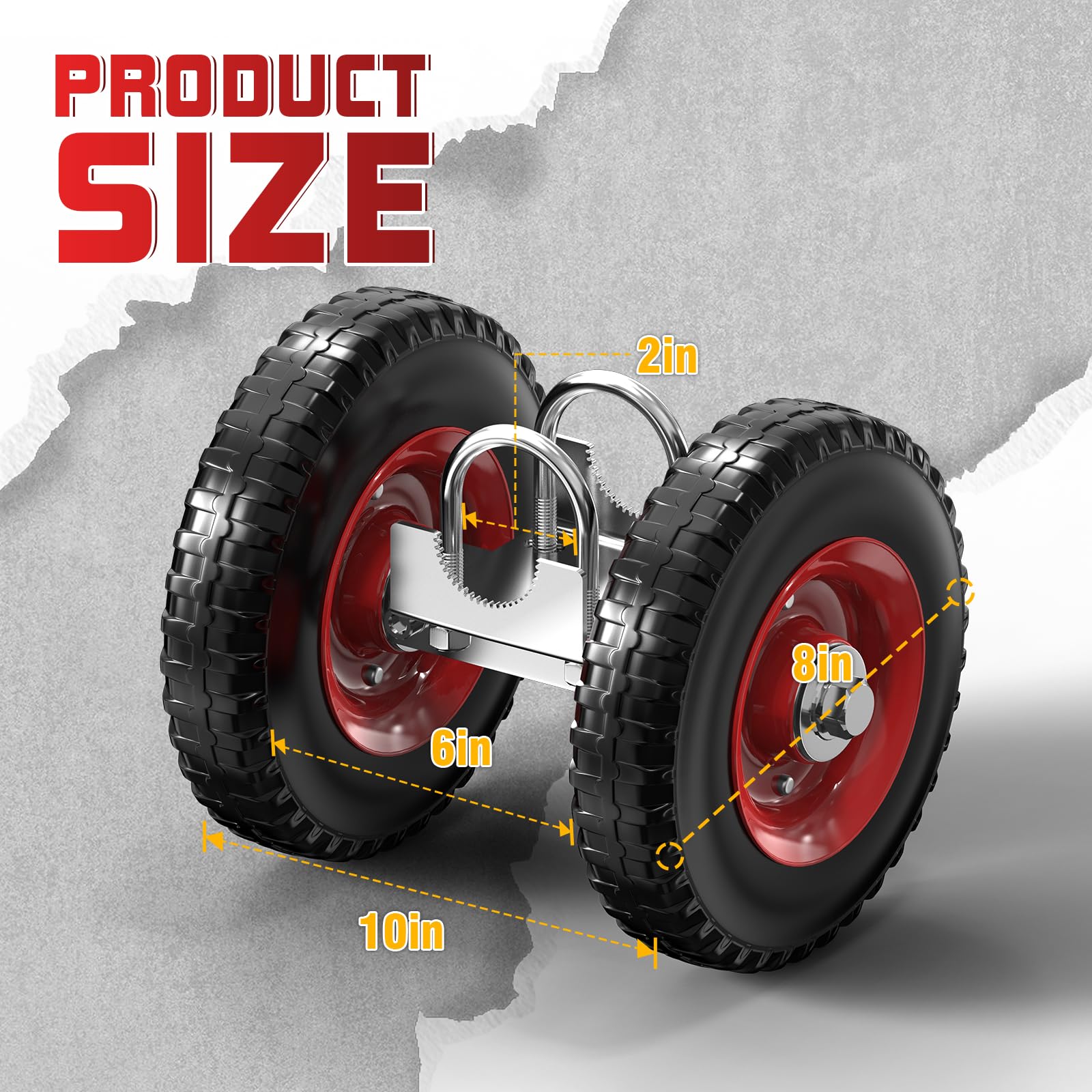 8-Inch Heavy Duty Gate Wheel, Driveway Fence Rolling Gate Wheels — Amazon image 4