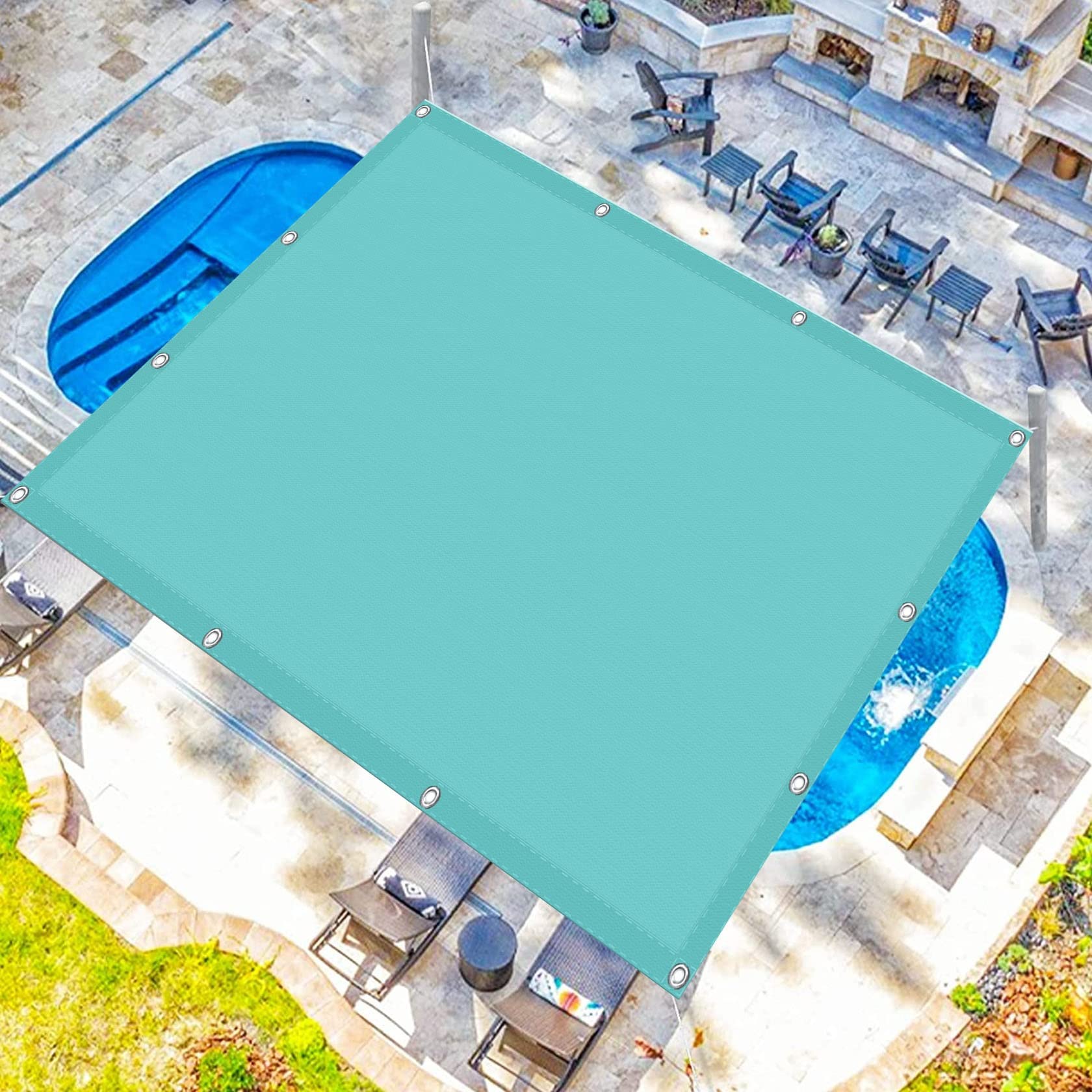 Filet d'ombrage rectangle 1x3.8m imperméable pour jardin et terrasse