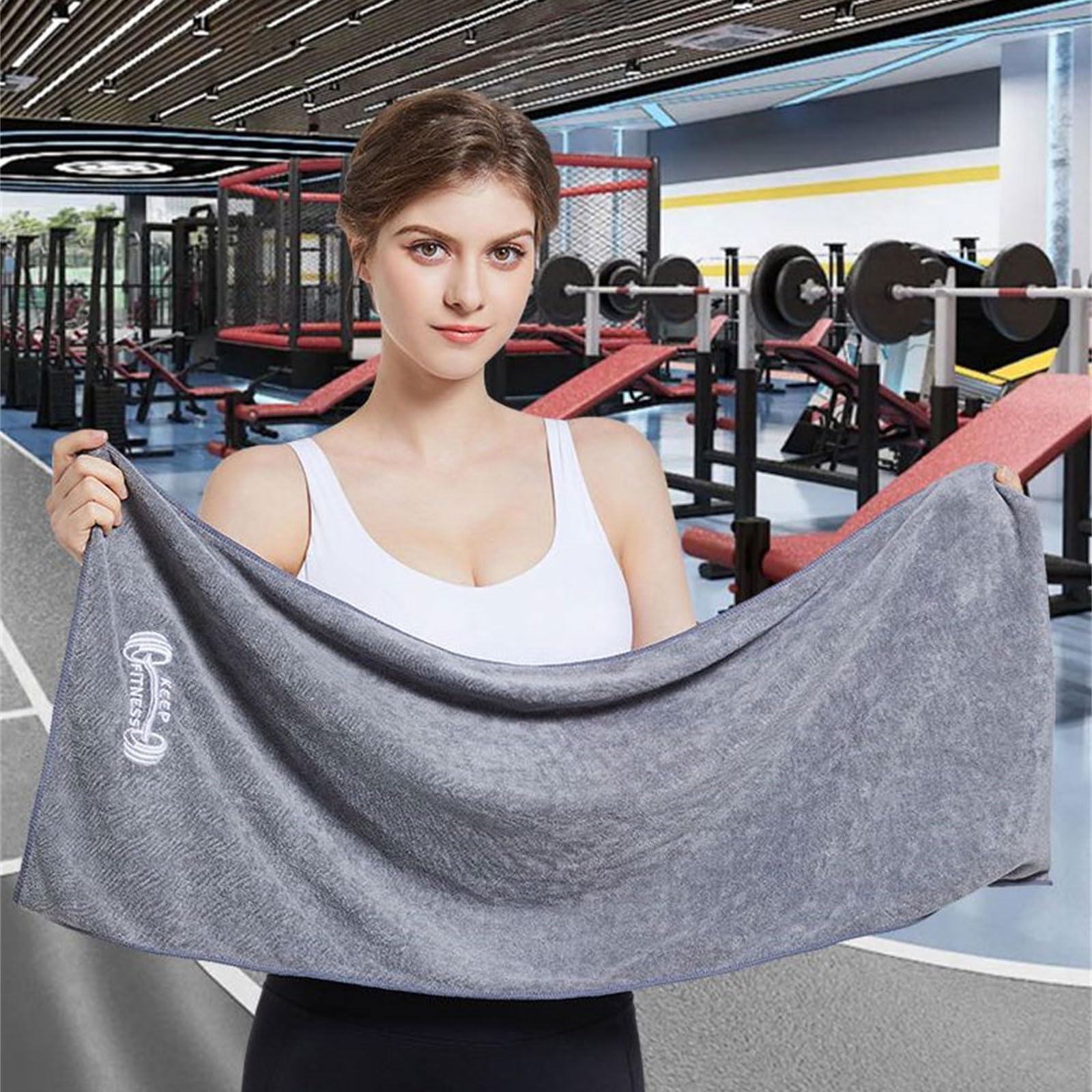 Large Microfiber Sports Towel - Quick Dry Gym & Swimming Towel For Exercise, Running, Fitness