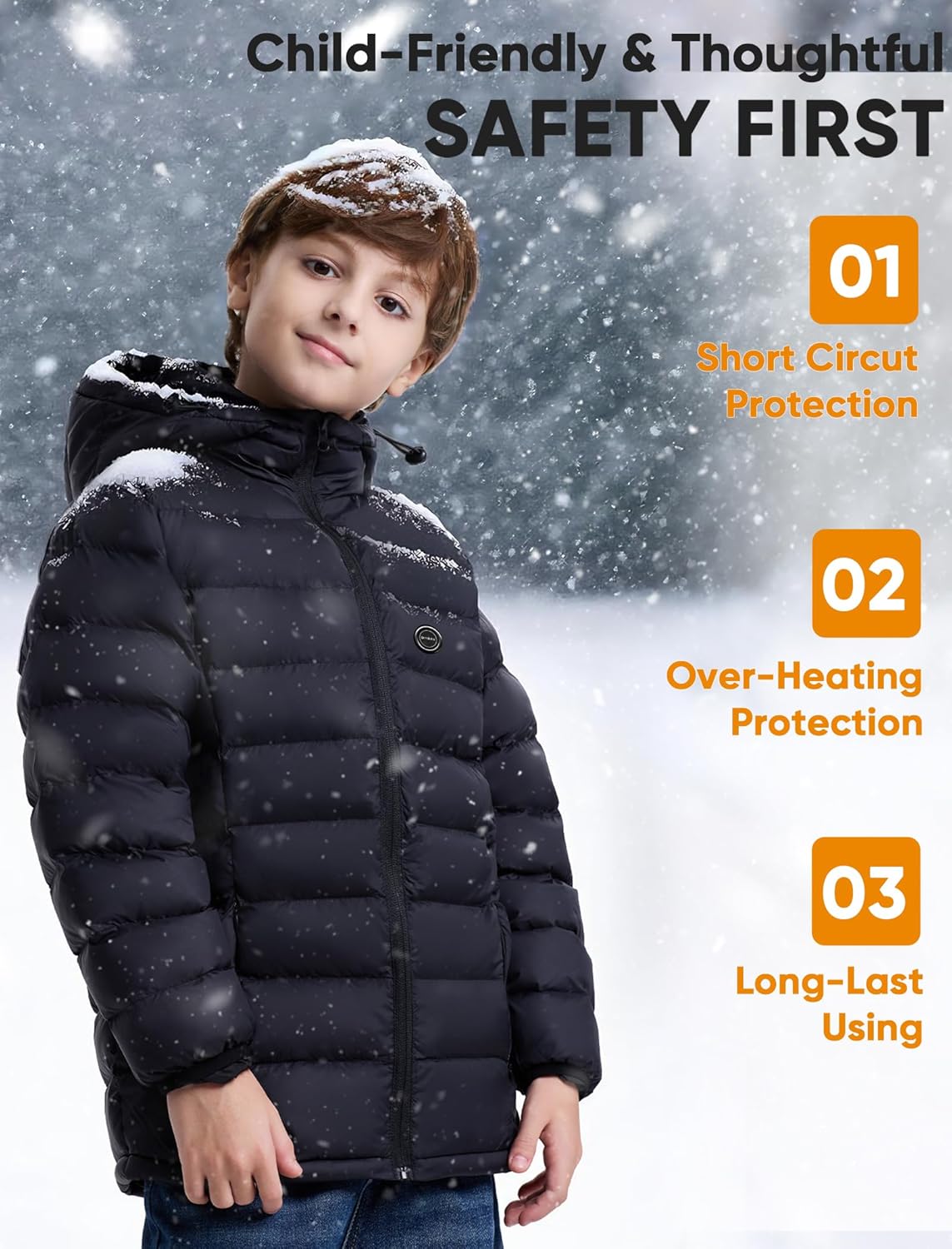 Kids Heated Jacket with Battery Pack Heated Vest Women