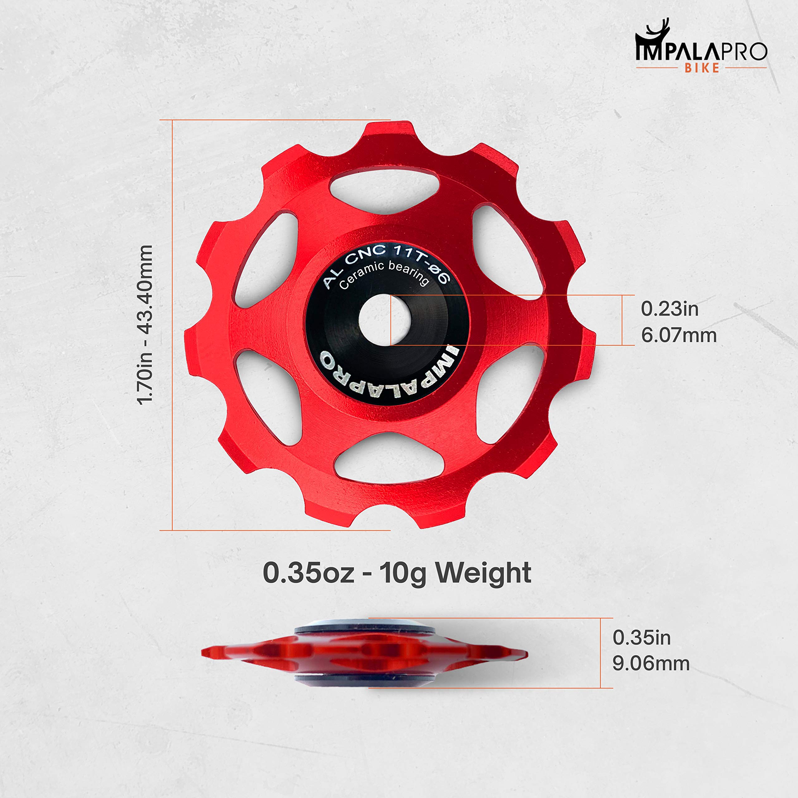 10 Speed Bike Ceramic Jockey Wheels Set – 11t Derailleur Pulley