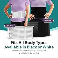 Vista 6 de BraceAbility Umbilical Hernia Belt - Abdominal Binder Truss with Compression Pad for Belly Button, Navel, Ventral, Epigastric, Hiatal Hernia Relief