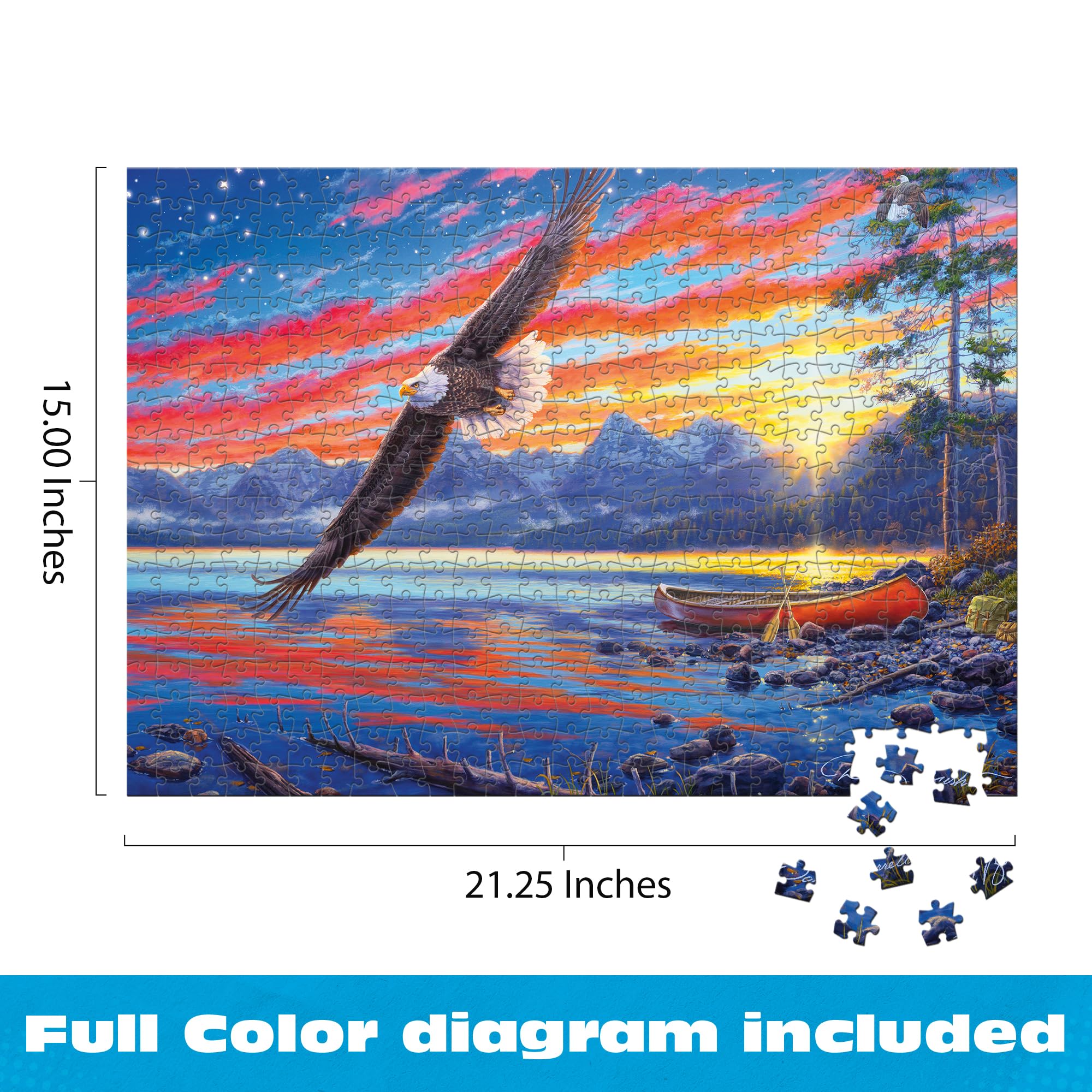Amazon.com: Buffalo Games - Star-Spangled Sunset - Darrell Bush