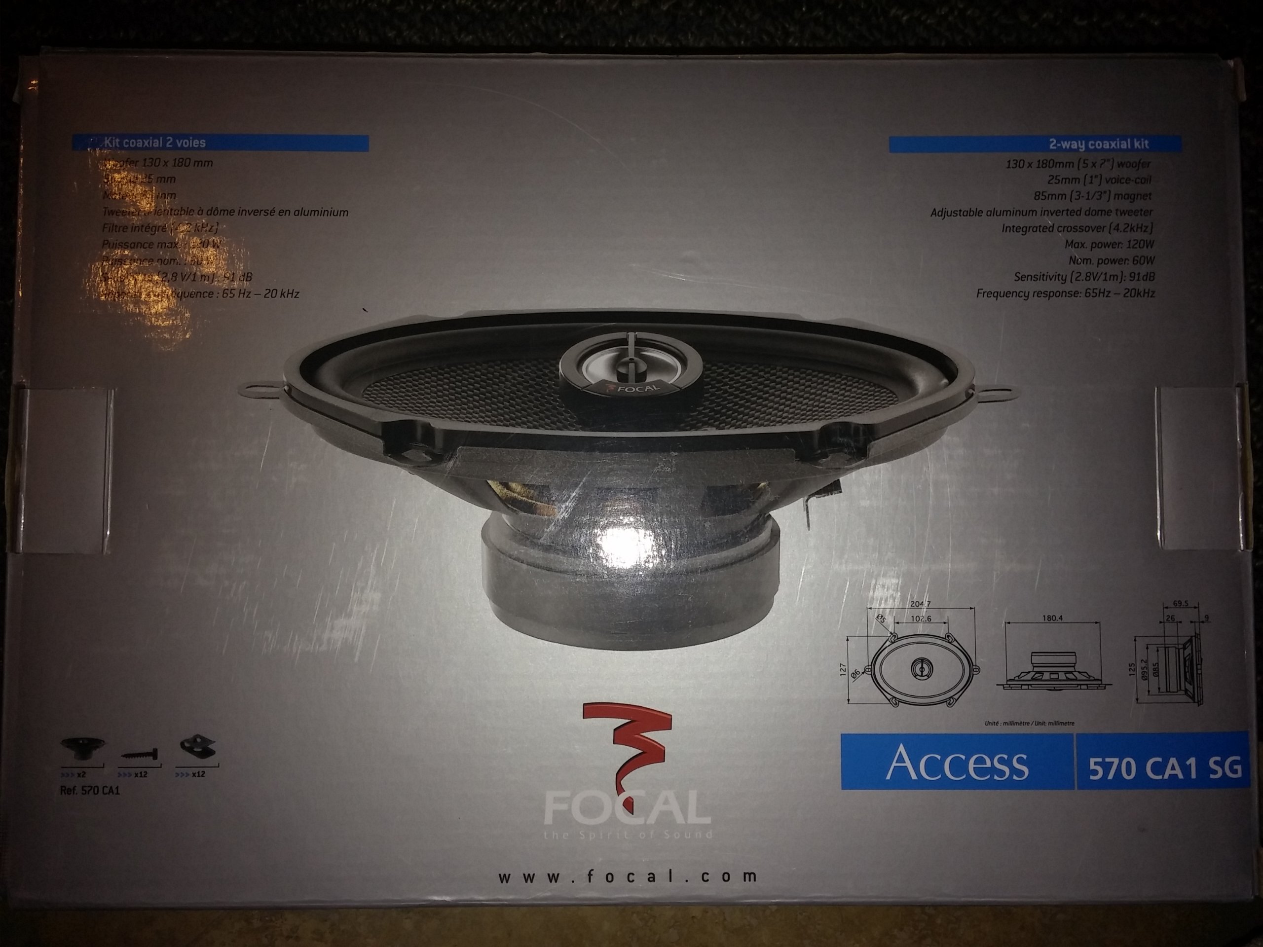 Amazon.com: Focal 570CA1SG 2-Way 5X7-inch Coaxial Speaker Pair