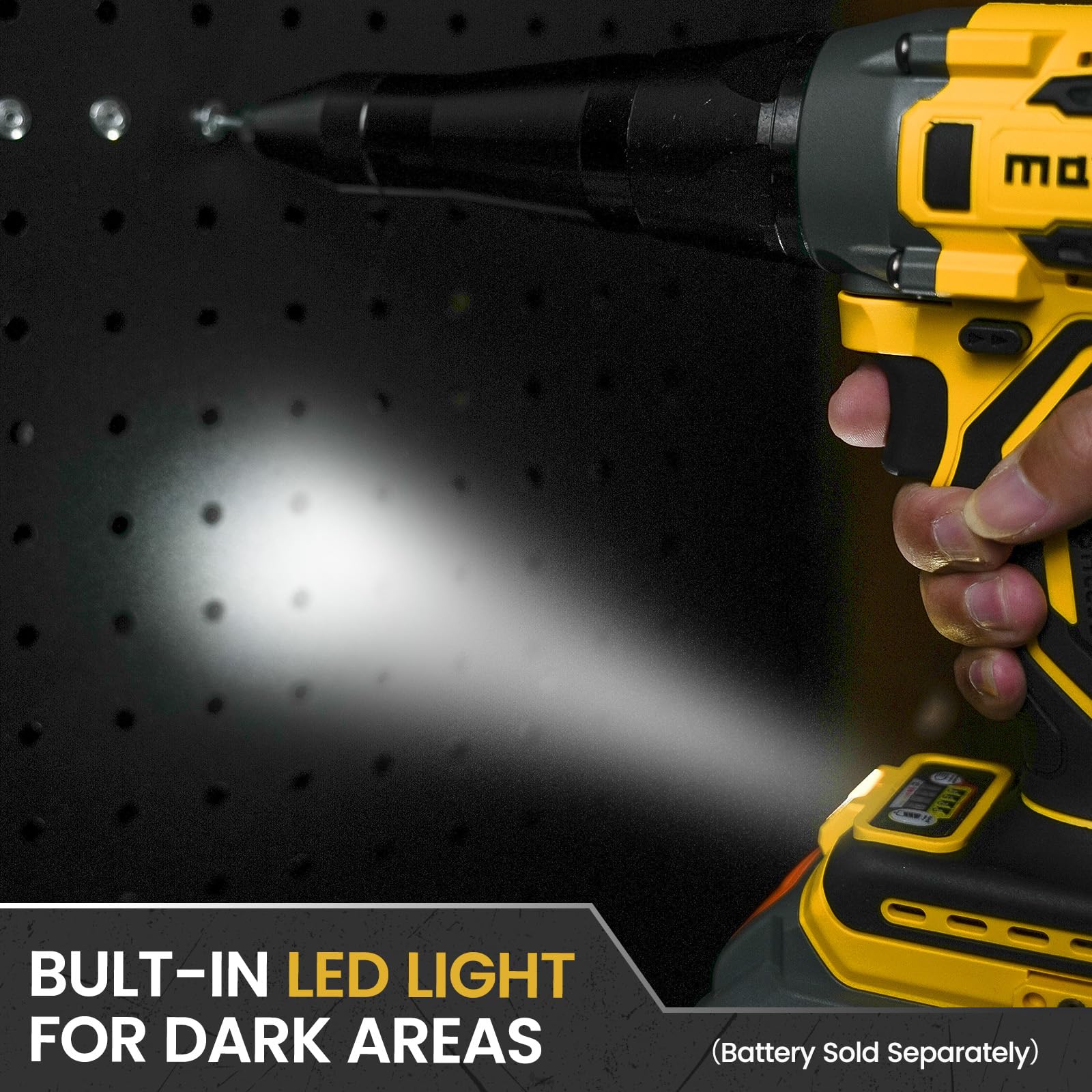 Pistola de Remache inalámbrica Compatible con batería Dewalt de 20 V MAX (Solo Herramienta), Herramienta de Remachadora eléctrica sin escobillas de 2248 Lbf, Herramienta de Remache Pop, Remachadora