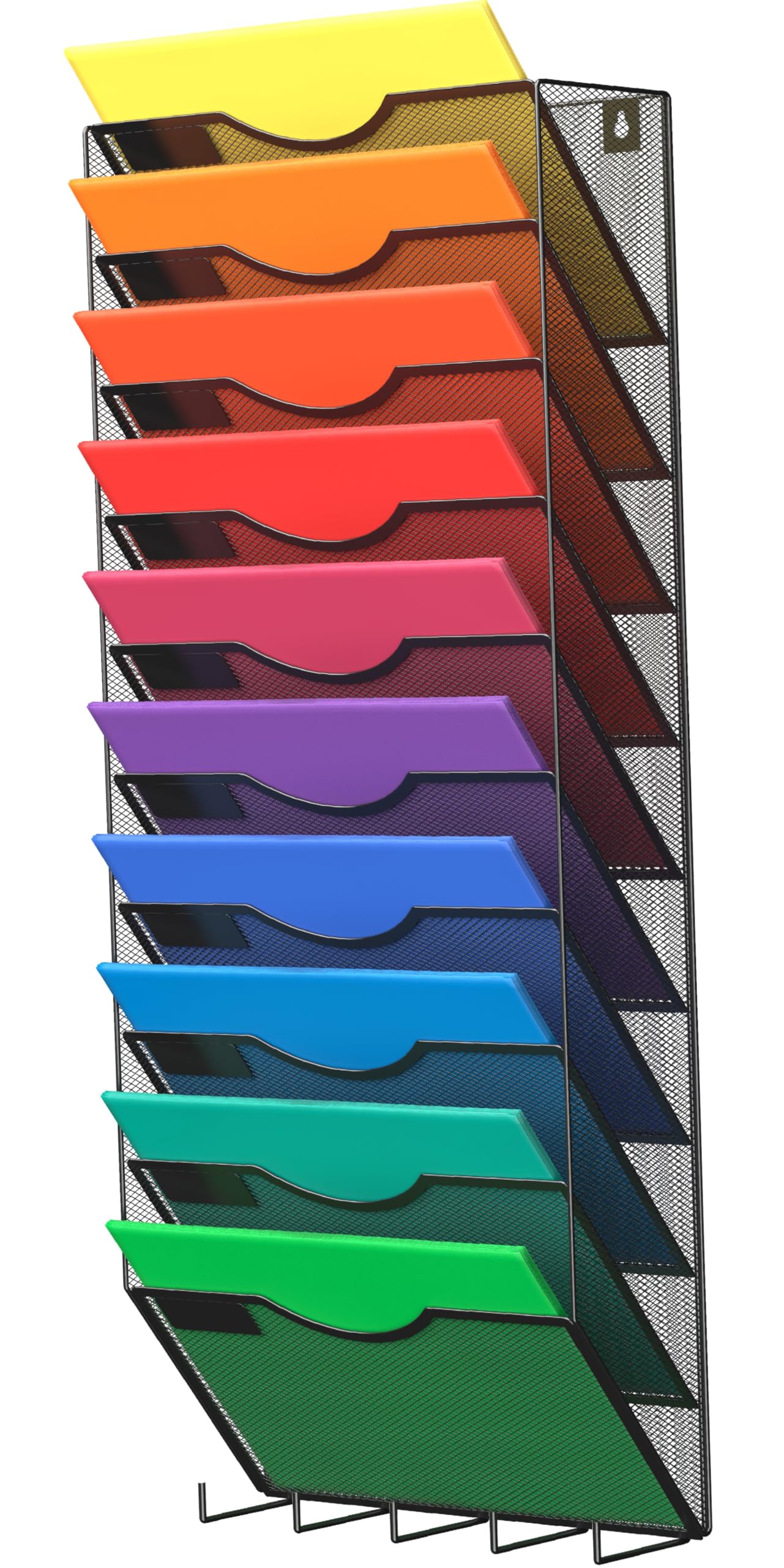 10-Tier Wall Mounted Hanging File Organizer