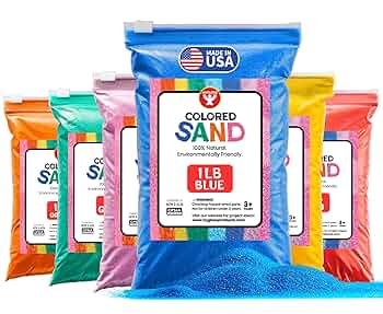 Amazon.co.jp: 工芸用Hygloss カラーサンド - 6色詰め合わせ - 1