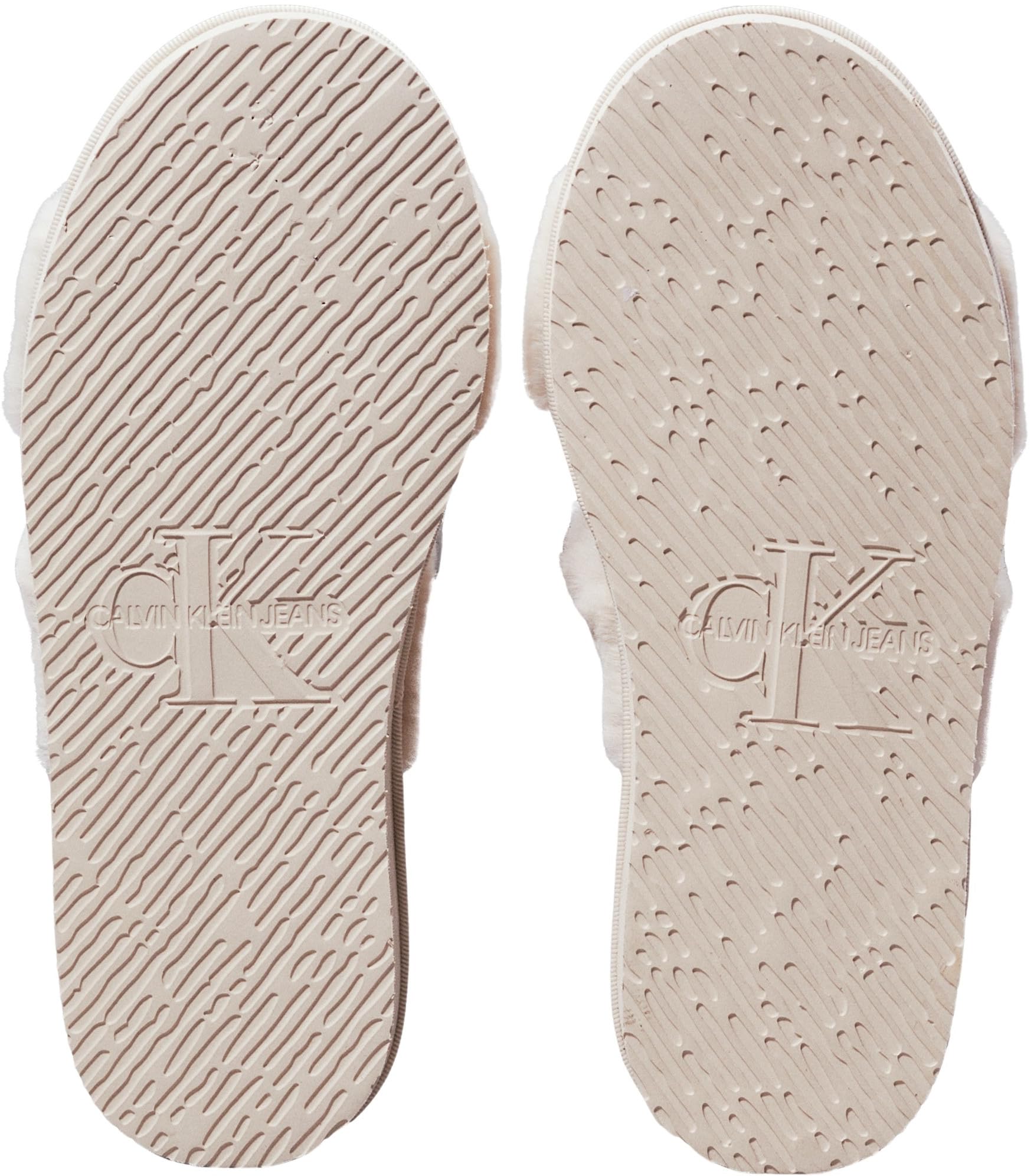 Calvin Klein Damen Slipper Home Velcro Fur Flauschig
