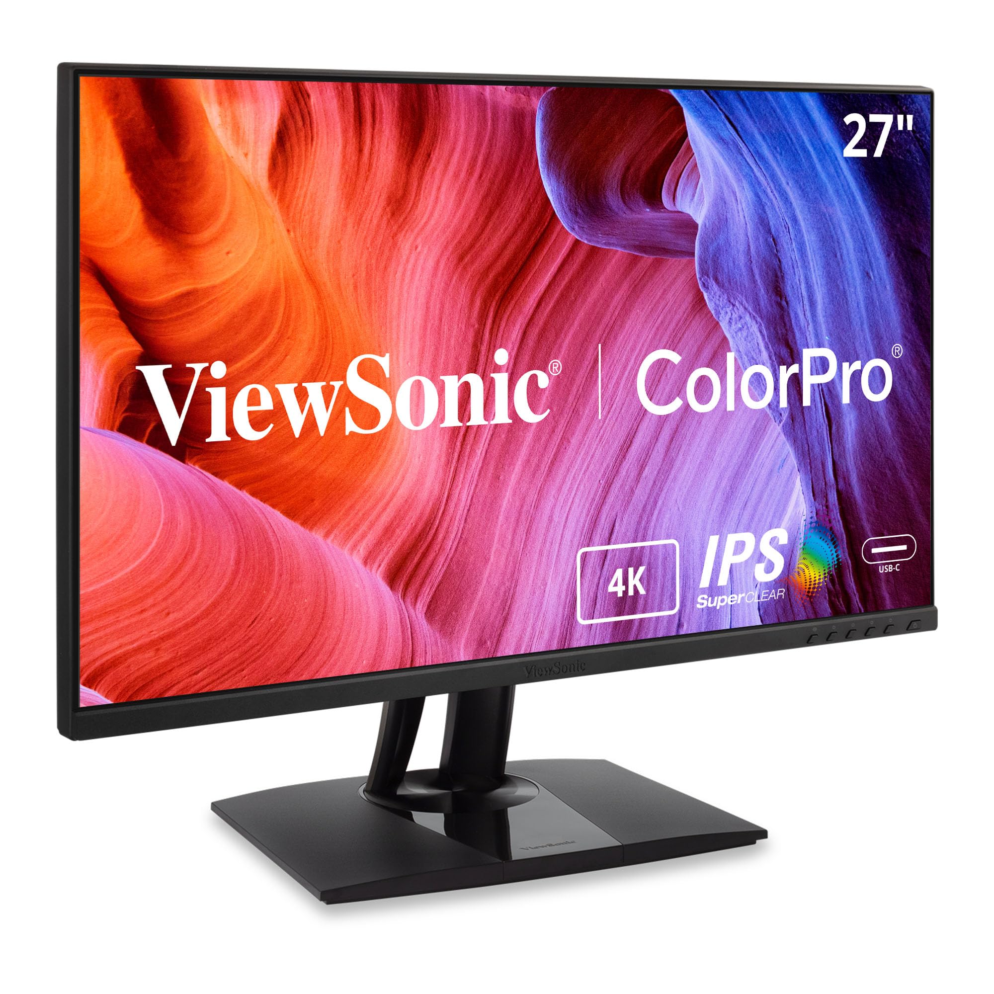 ViewSonic VP275-4K 27 Inch IPS 4K UHD Monitor Designed for Surface, Advanced Ergonomics, 100% sRGB, 60W USB C, HDMI and DisplayPort