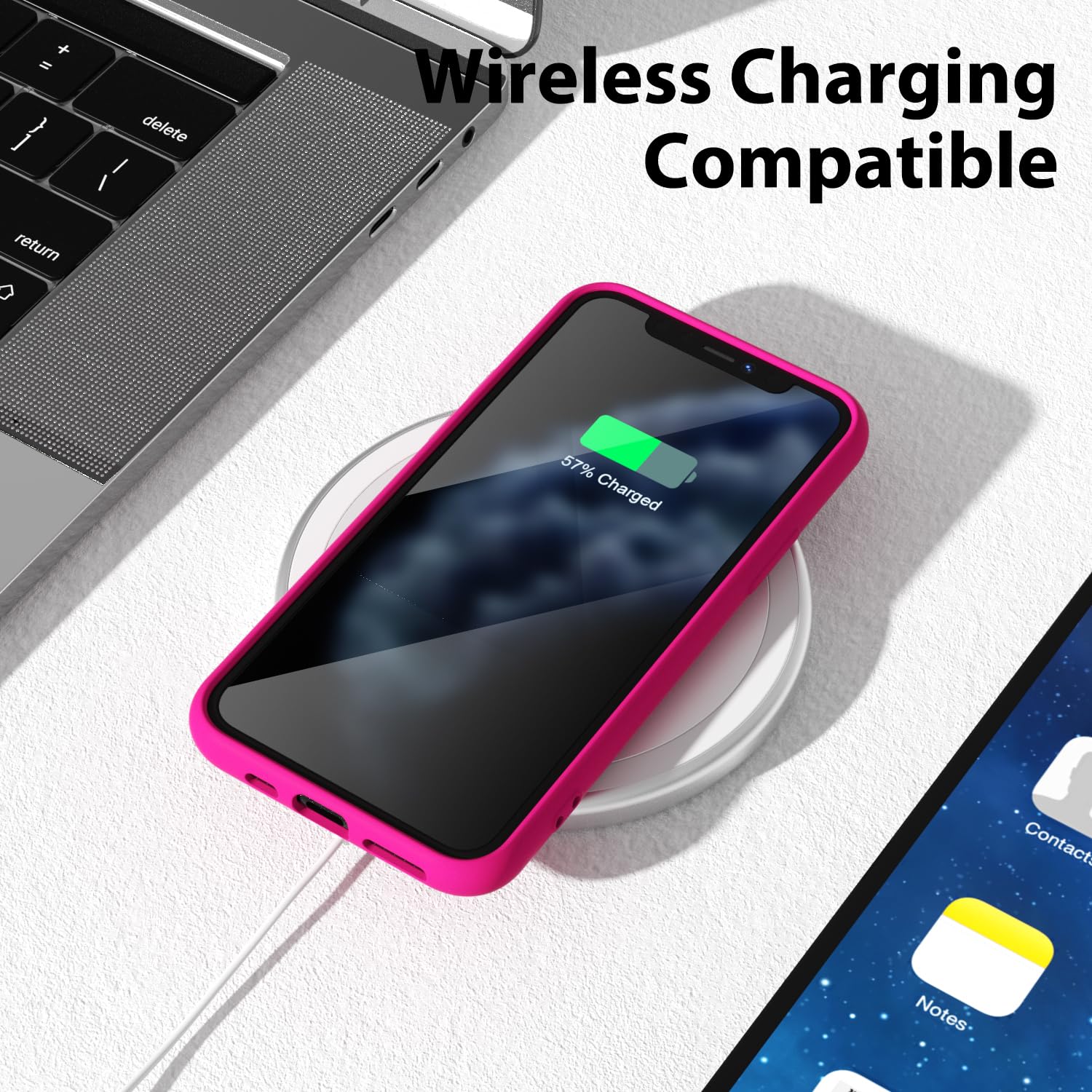 oakxco for iPhone 17 Pro Max Phone Case Liquid Silicone, Cute Thin Slim Grip Soft Rubber Gel for Women Men, Smooth Matte TPU Plain Solid Color Girly Simple Case with Camera Cover, Light Pink — view 695