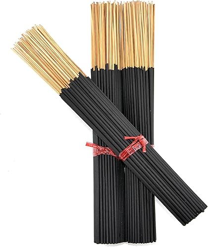 300 varillas de incienso negro carbón sin perfume de 11 pulgadas, 100% carbón natural, joss y bambú de 11 pulgadas, para hacer incienso de