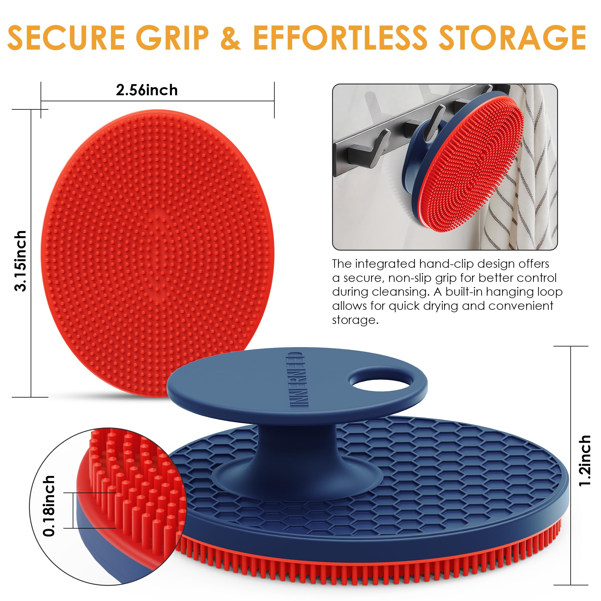 INNERNEED Magnetic Silicone Facial Cleansing Brush, Deep Pore Cleanser with Magnetic Therapy for Skin Circulation & Radiance - Image 3
