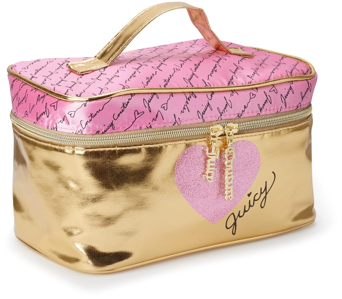 Juicy Couture バニティバッグ ポーチ Makeup Bag Amazon.com: Juicy Couture Gold Pink Makeup Bag Cosmetics