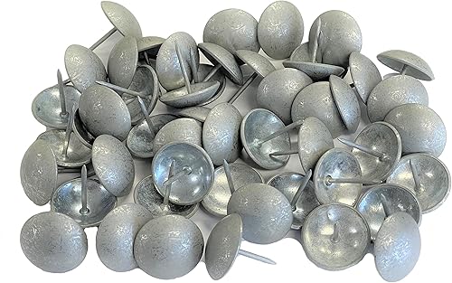 Miniatura 6 de ComfortStyle Tachuelas de tapicería premium, pasadores de clavo de 1 pulgada de diámetro, adorno decorativo grande para muebles (25, perla negra)