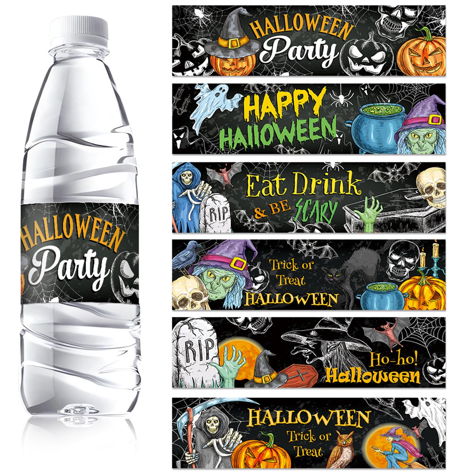 amazon-com-12-pcs-happy-halloween-water-bottle-labels-pumpkin-skull-witch-ghost-black-cat-waterproof-water-bottle-stickers-wrappers-wrap-around-labels-party-supplies-for-halloween-party-decorations-home-kitchen for Free Printable Halloween Water Bottle Labels Amazon.com: 12 Pcs Happy Halloween Water Bottle Labels Pumpkin Skull Witch Ghost Black Cat Waterproof Water Bottle Stickers Wrappers Wrap Around Labels Party Supplies for Halloween Party Decorations: Home & Kitchen for Free Printable Halloween Water Bottle Labels