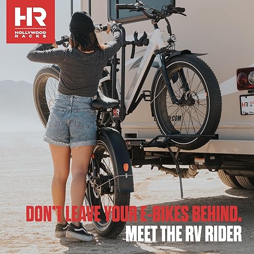 Miniatura 7 de Hollywood - Portabicicletas para 2 bicicletas eléctricas de hasta 80 libras cada una, soporte de bicicleta eléctrica prémium para RV, quinta rueda,
