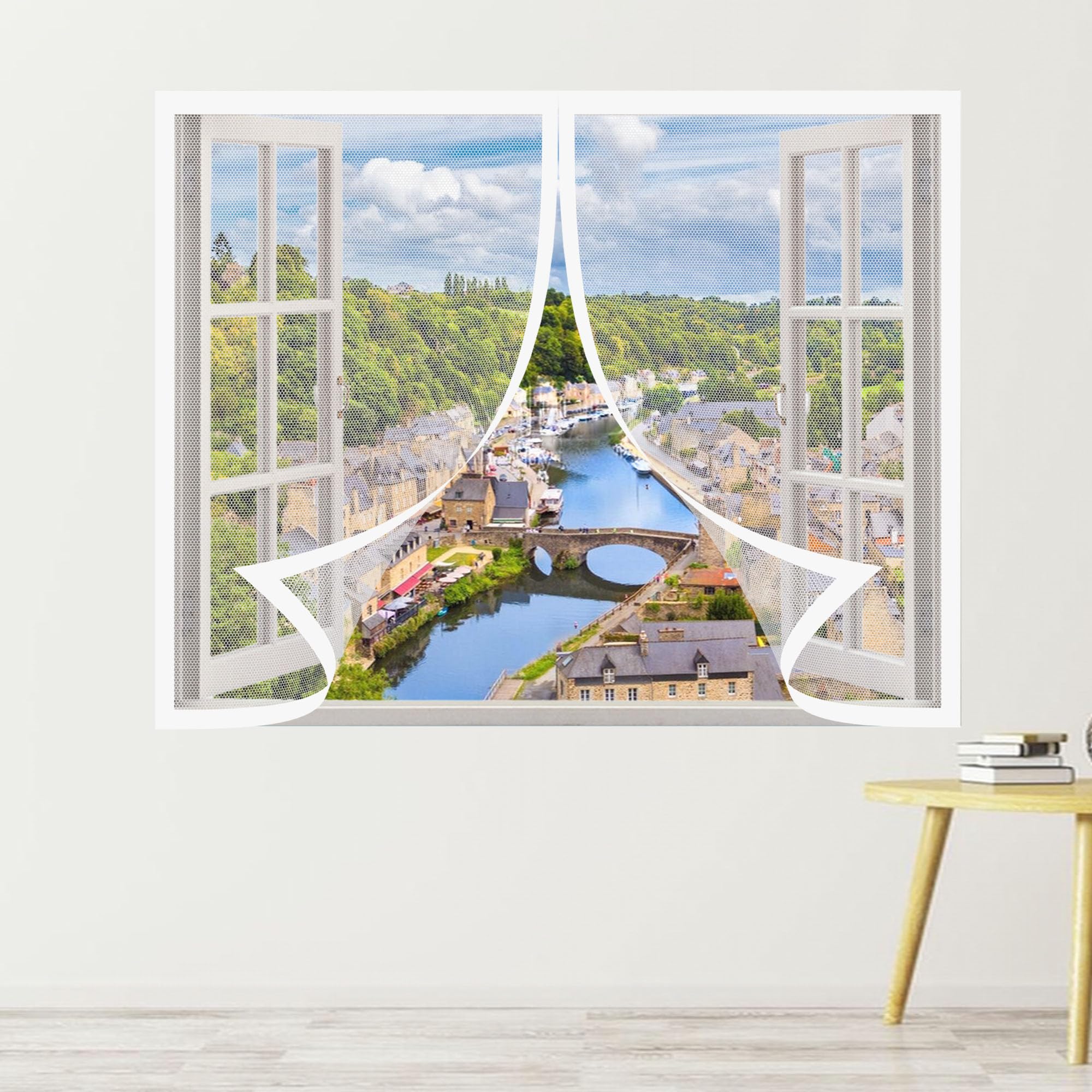 Raam Transparant Vliegengaas 85 x 85 cm, Mesh anti-muggen, Makkelijk te