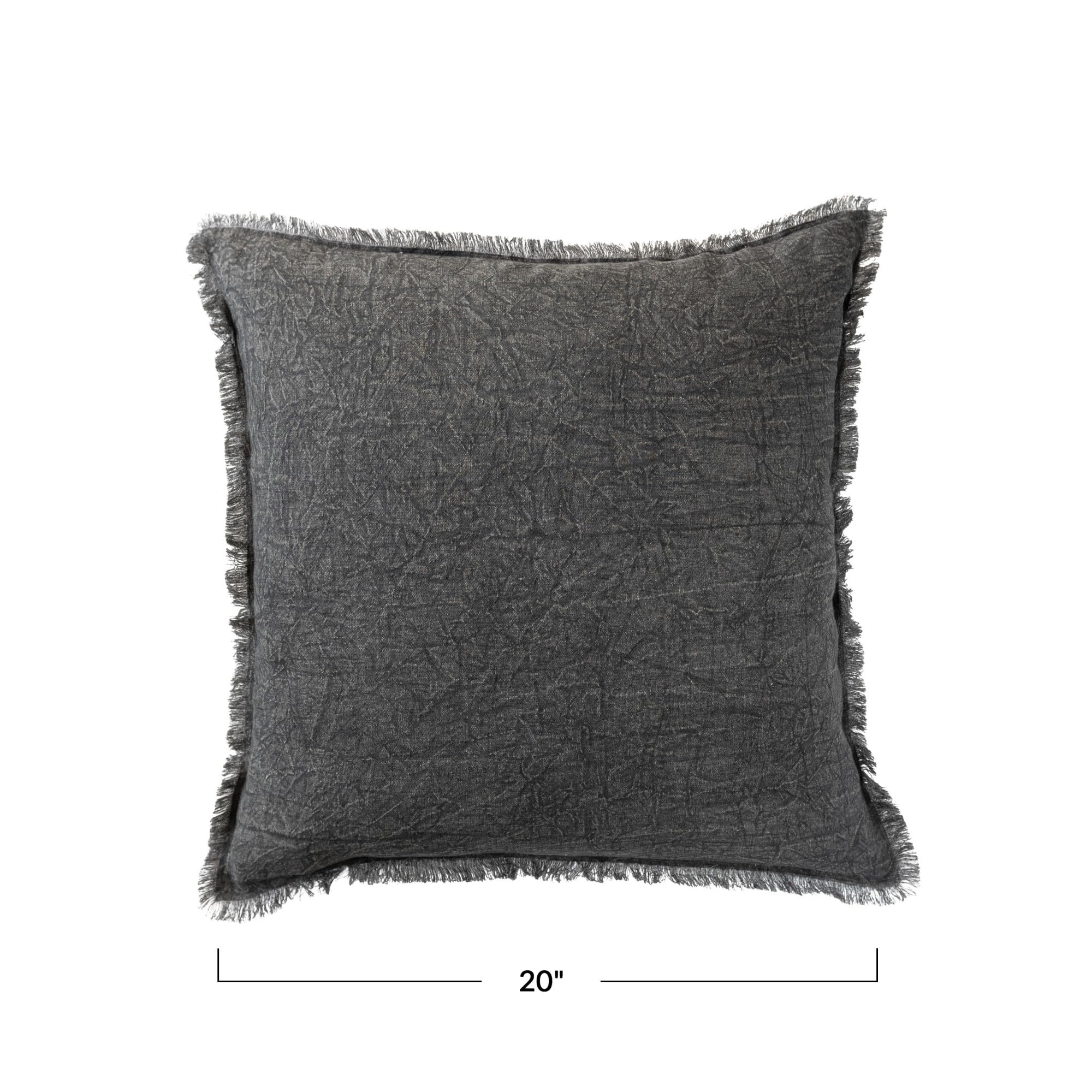 Amazon.com: Creative Co-Op Square Stonewashed Linen Pillow with
