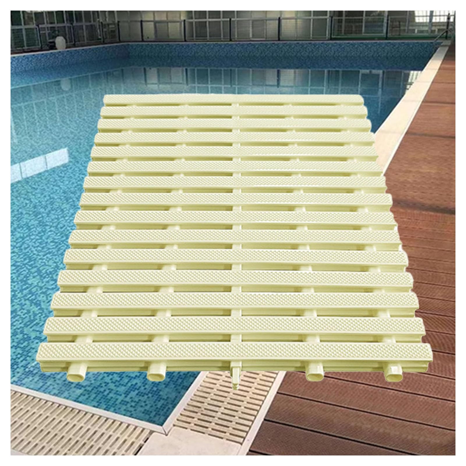 Generico Set di 6 Griglie di Troppo Pieno per Piscina in ABS (18 x 100 cm) - Copertura per Scarico Doccia e Filtro per Pavimento per Interni/Esterni, Ideale per Piscine, bagni e Zone umide.