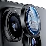 Hoerrye for iPhone 16 Pro Max/iPhone 16 Pro Camera Lens Protector [1:1 Keep Original Lens Design ＆ 10X shatterproof] TOP 9H+ Tempered Glass Camera Cover Accessories Case Friendly,Black