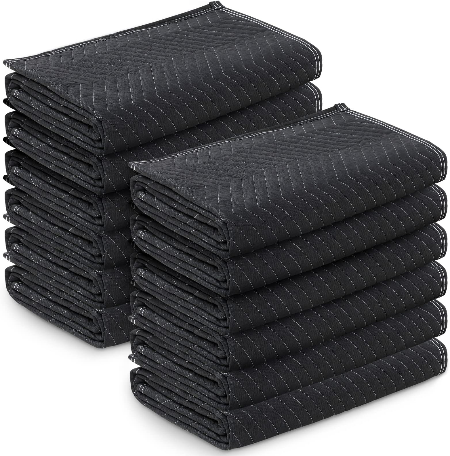 12 Pack Moving Blankets 72 x 40 Inch Shipping Blankets