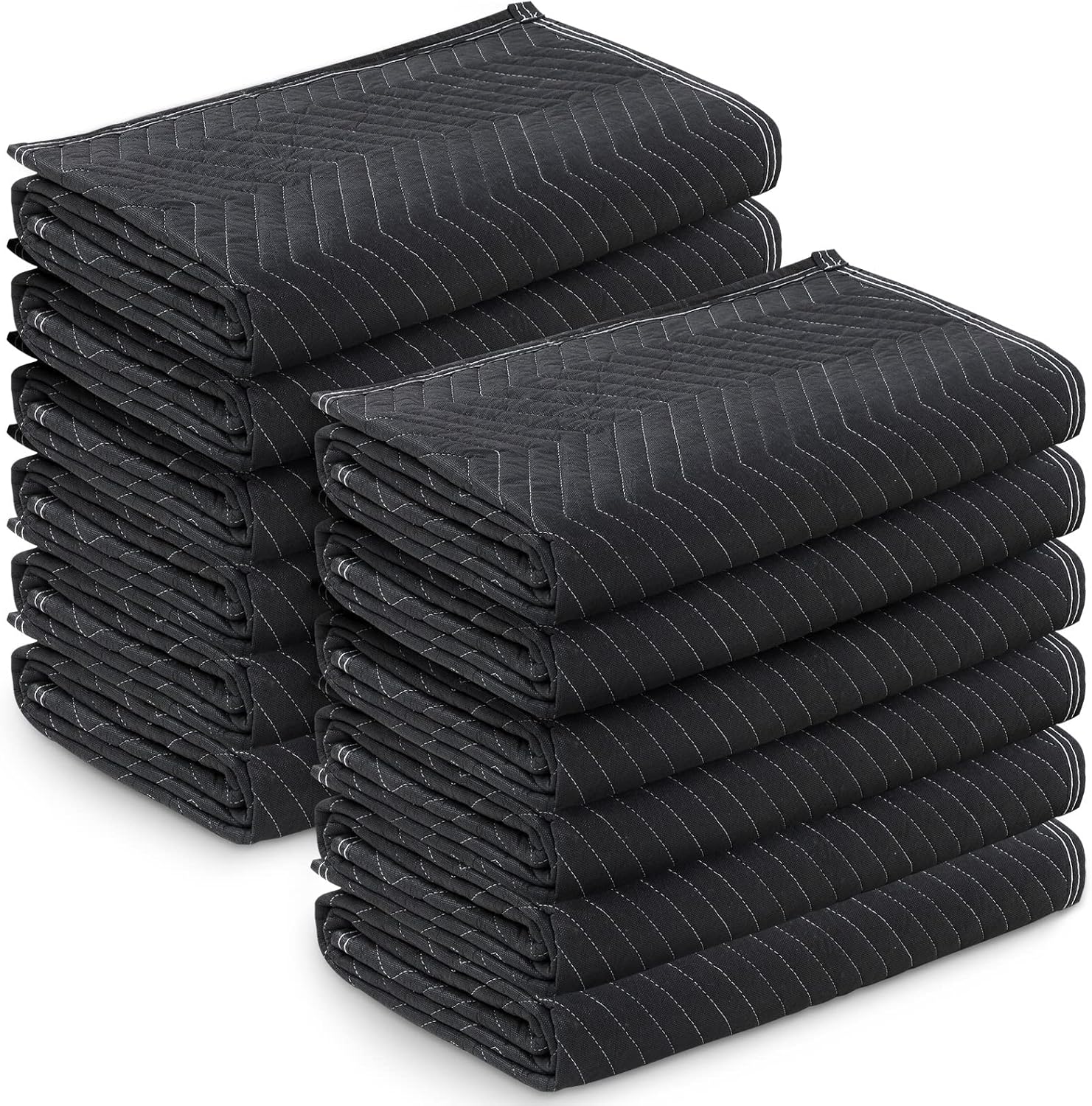 12 Pack Moving Blankets 72 x 40 Inch Shipping Blankets