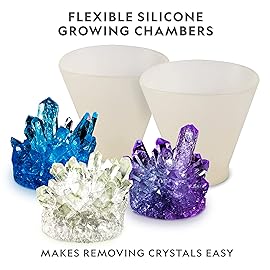 National Geographic Mega Crystal Growing Kit for Kids- Grow 6 Crystals with Light-Up Stand, Science Gifts for Kids 8-12, Crystal Making Experiment, Science Kit for Girls and Boys (Amazon Exclusive)