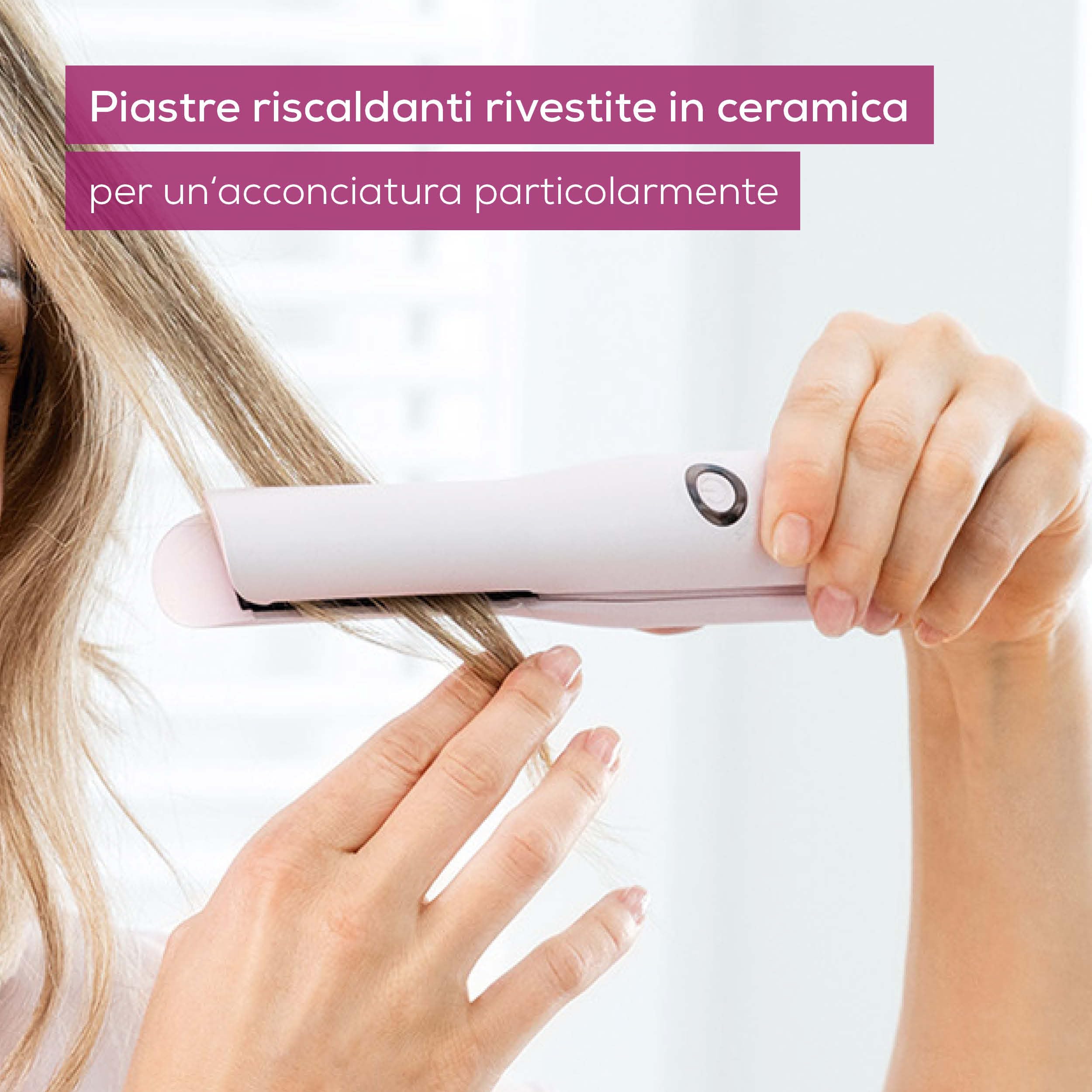 Beurer HS 20 Piastra per Capelli Senza Fili con Batteria Ricaricabile, 3 Temperature, Riscaldamento Rapido, USB, Ceramica e Tormalina, Compatta da Viaggio, Rosa
