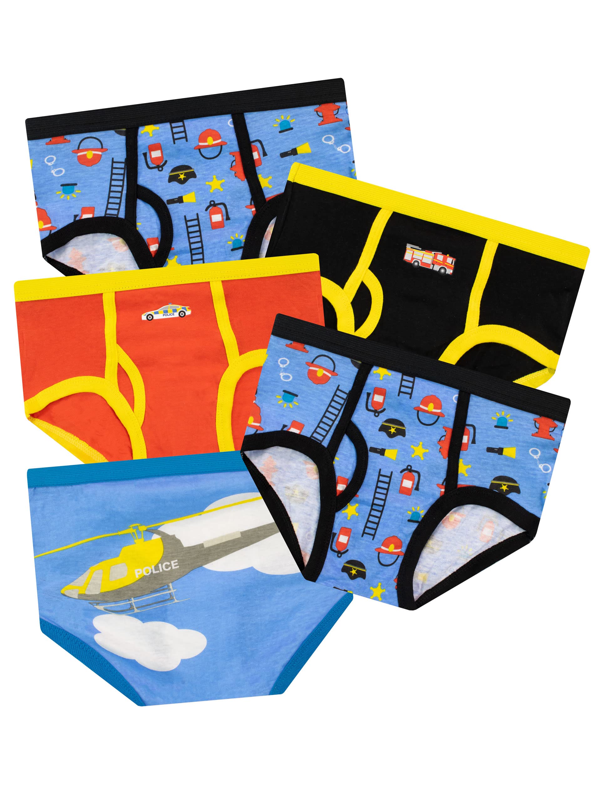 Harry Bear Boys Underwear Pack of 5 Rescue Vehicles Multicoloured 5-6 Years