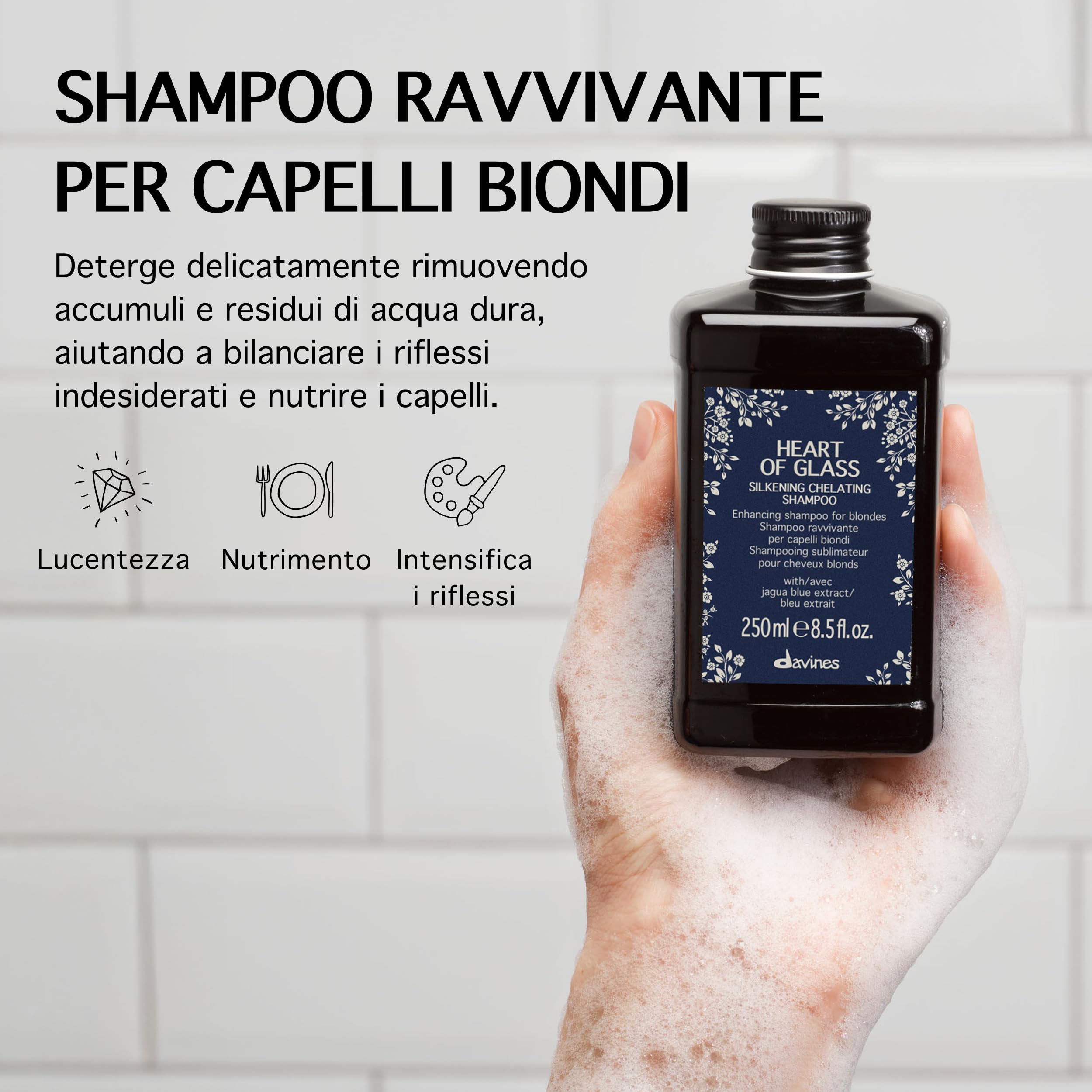 Davines Heart of Glass Duo, Shampoo + Conditioner, 250 ml each
