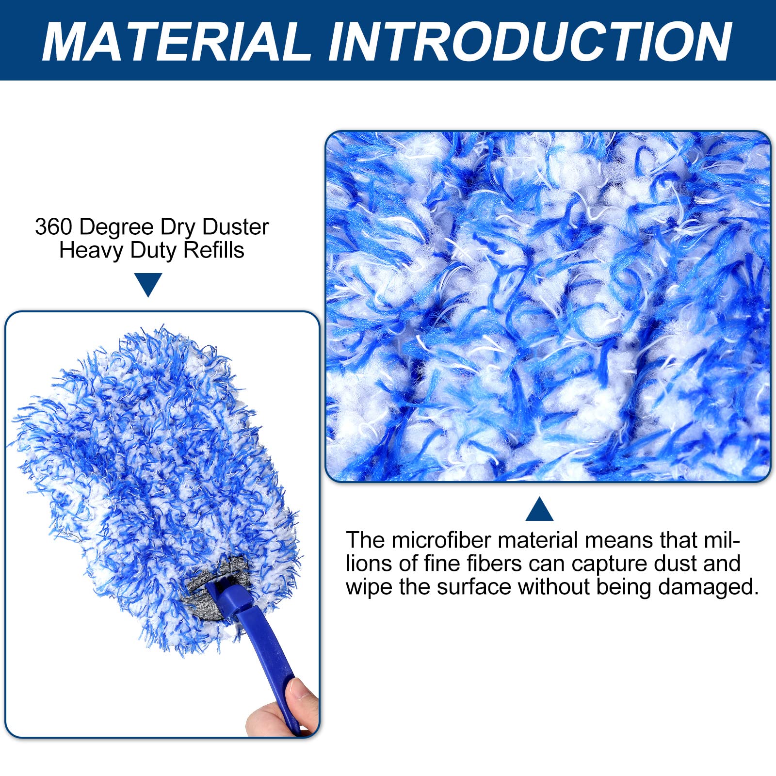 Recharges Microfibre Pour Swiffer - Lot De 4 - Plumette 360° Nettoyage Poussière