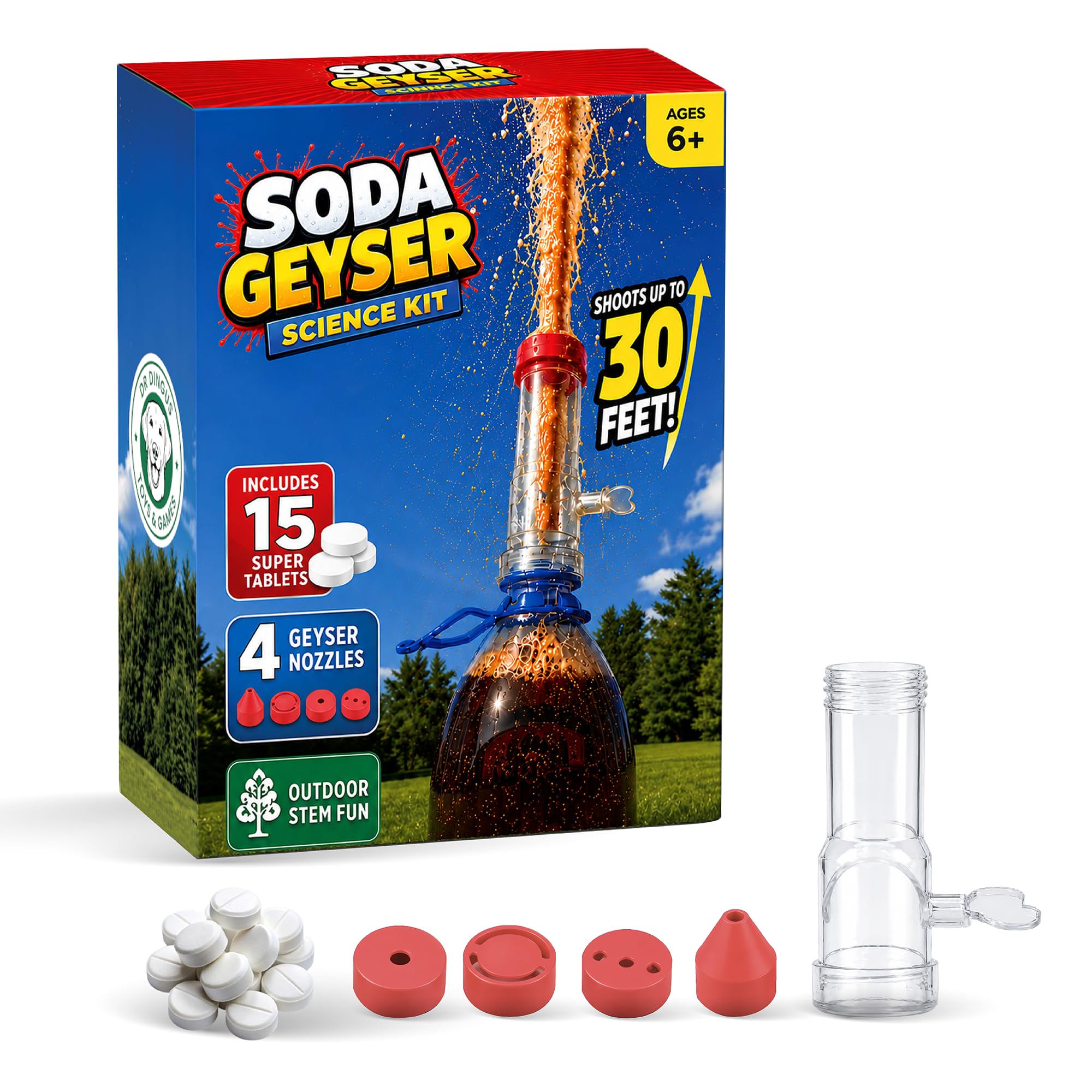 DR DINGUS Soda Geyser Tube Science Kit | Fun Experiment for Children