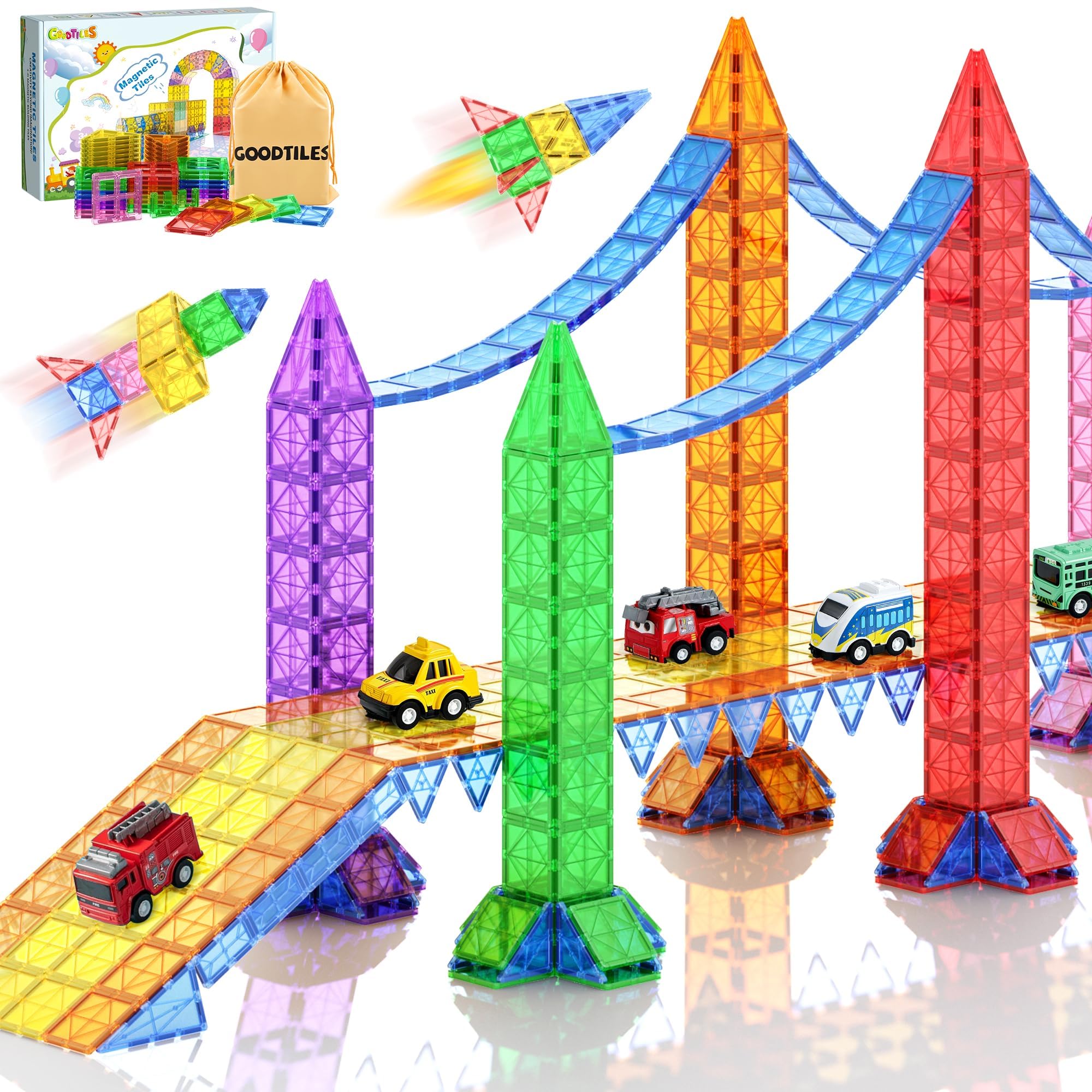 Snapklik.com : Goodtiles Magnetic Tiles Kids Toys For 3+ Year Old Boy ...