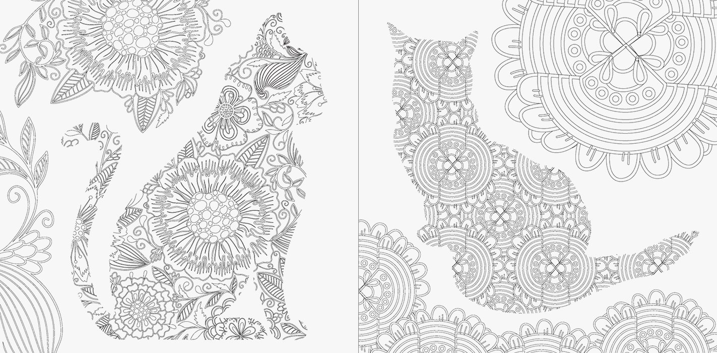 ねこと花もようのぬり絵ブック 本 通販 Amazon