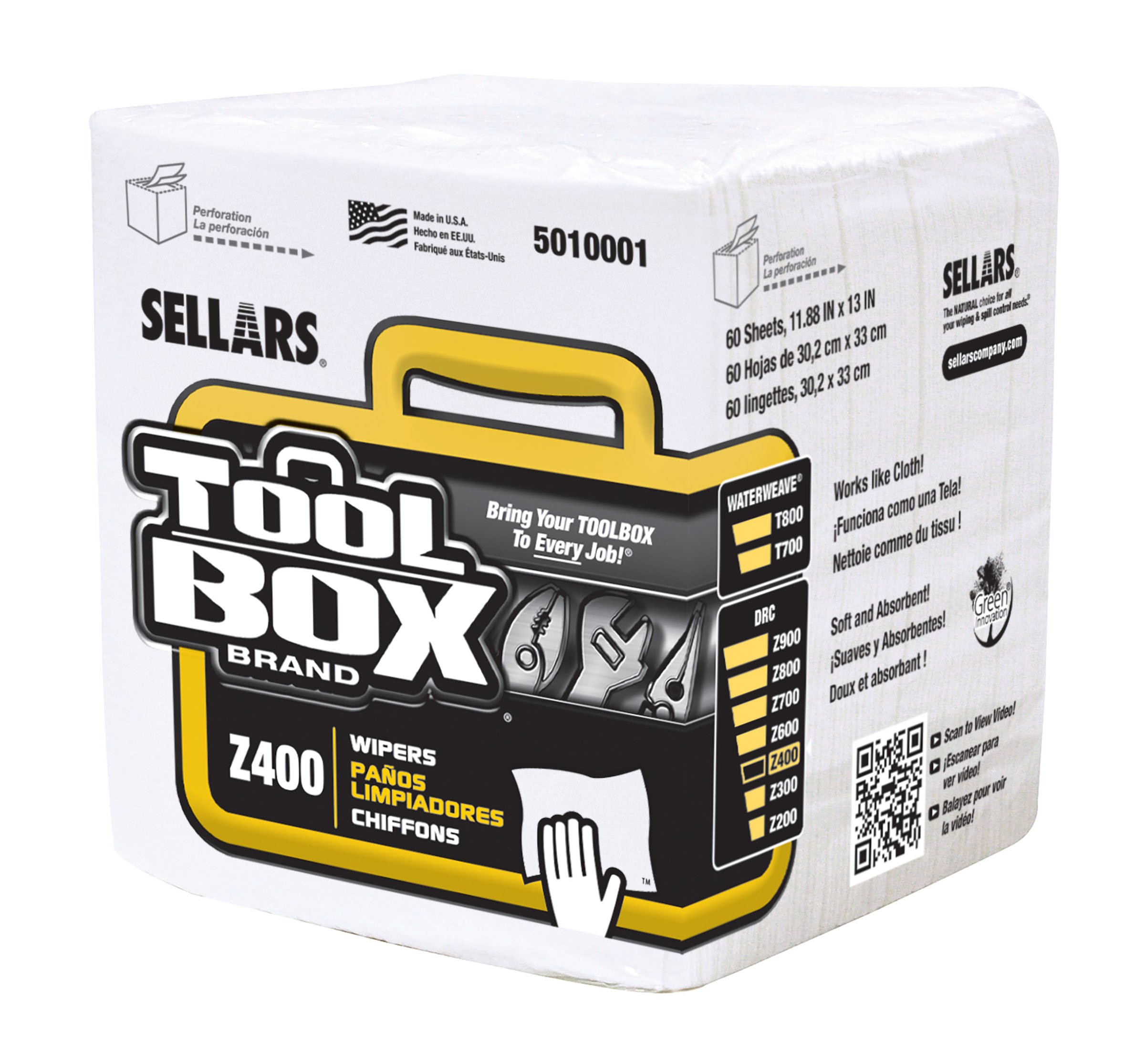 Sellars 5010001 ToolBox Z400 DRC 1/4 Fold Wipers, 13