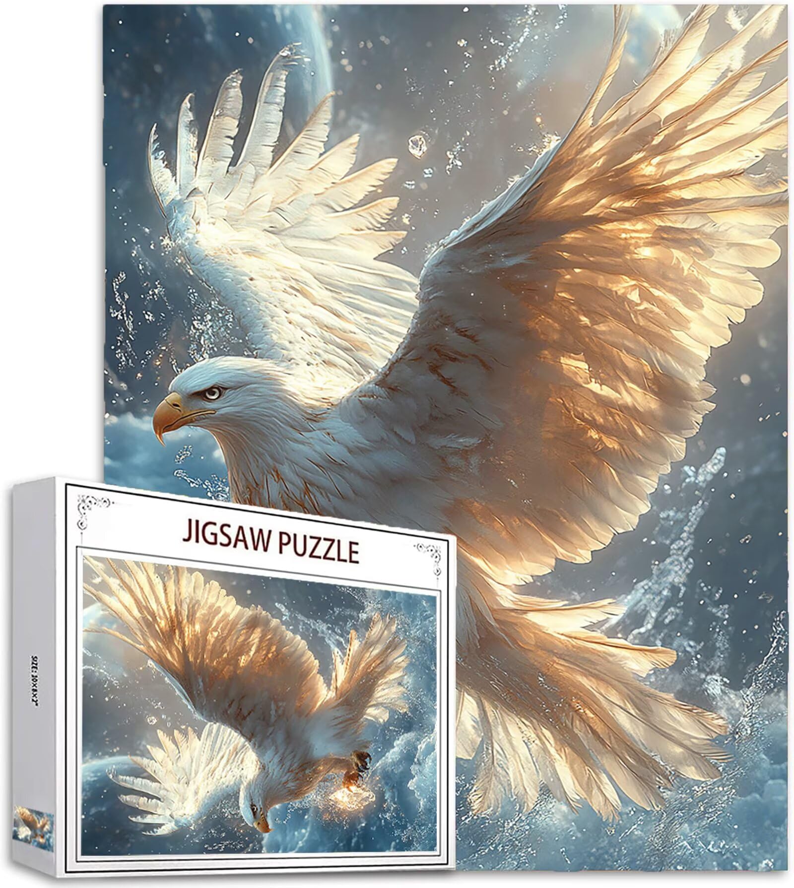 Układanka orła 1500 elementów dla dorosłych, duże drewniane puzzle ze zwierzęcym wzorem, 87 x 57 cm układanka zrób to sam rzemiosło 14 lat działalność rodzinna opakowanie prezent do dekoracji ścian