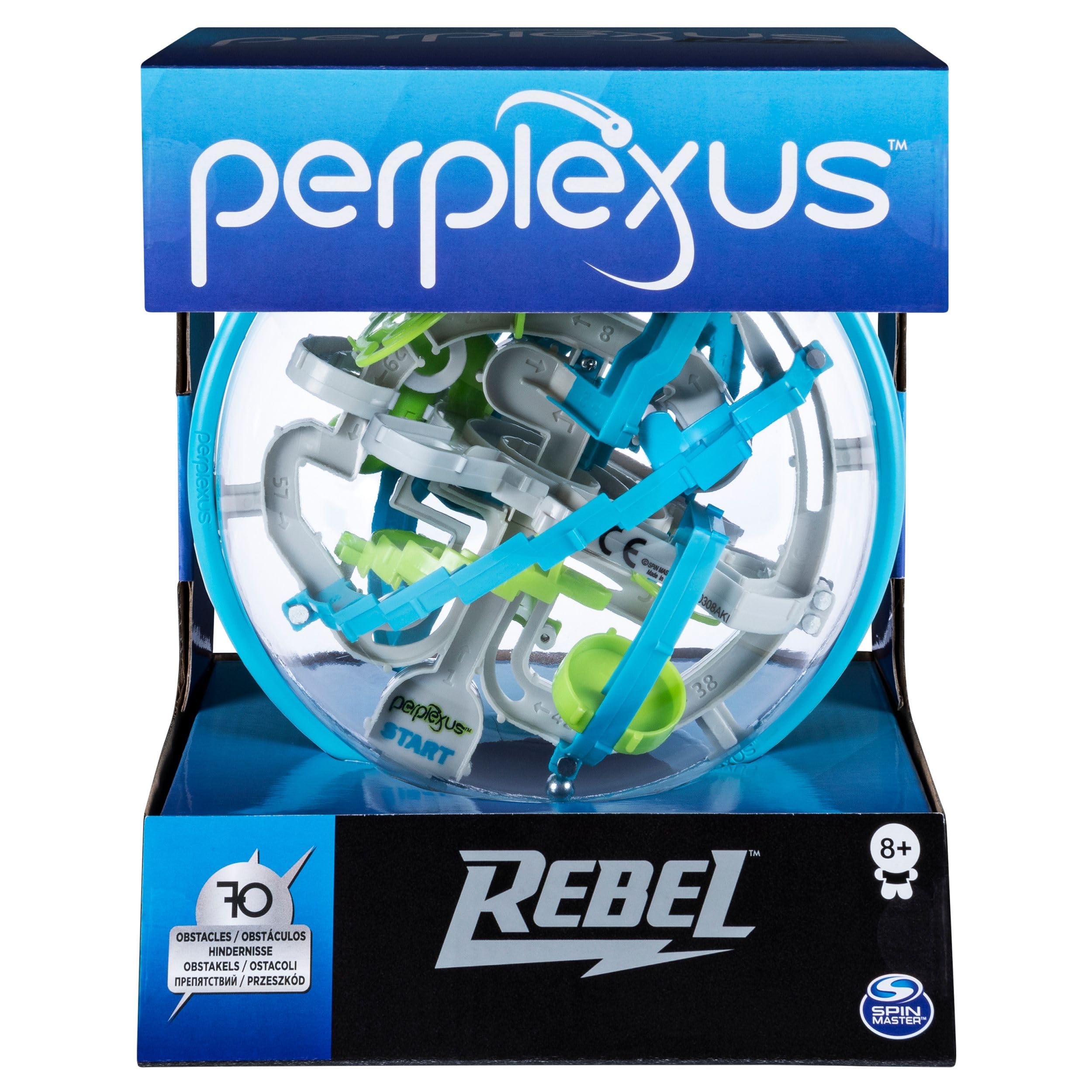 Perplexus Rebel, Il Labirinto 3D Originale, Sfera con 70 Ostacoli, Rompicapo Gioco di Abilità e Logica per Bambini 8+ Anni e Adulti
