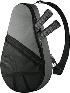 Cosmos Padel Racket Bag Pickleball Paddle Sling Backpack Padel Racquet Storage Bag, Padel (Paddel Tennis) Equipment Carrying Bag with Mesh Pocket for 2 Paddles Ball Water Bottle & Accessory