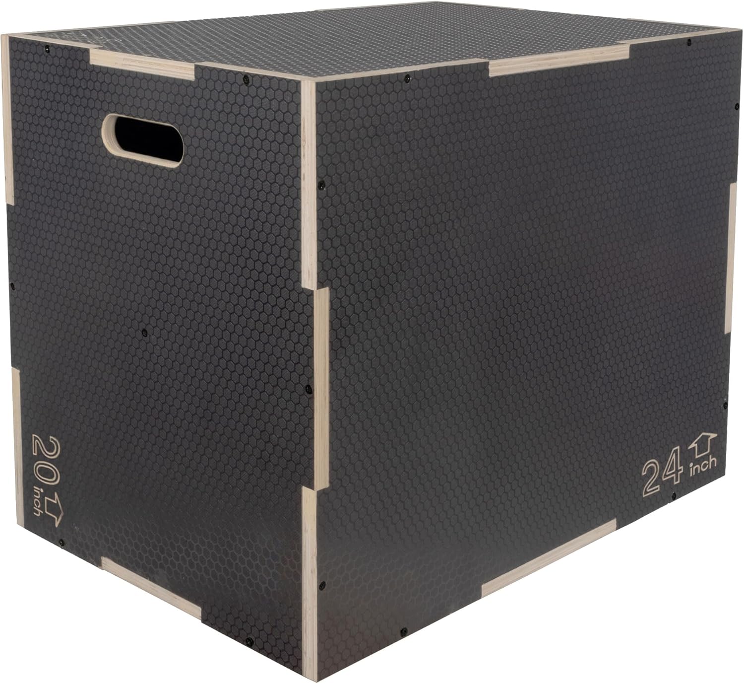 Fitvids 3 in 1 Non-Slip Wooden Plyo Box Plyometric Box Jumping Exercise, Multiple Sizes