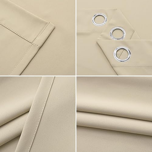 Miniatura 96 de Pickluc Cortina opaca con ojales para dormitorio, cortinas de bloqueo de luz, aislamiento térmico, reducción de ruido, 42 pulgadas de ancho x 84