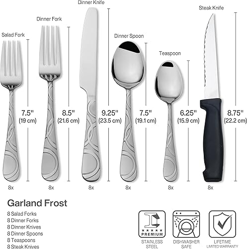 Miniatura 8 de Pfaltzgraff 5102569 Capri Frost - Juego de utensilios de cocina y cuchillos de cocina 53 piezas acero inoxidable