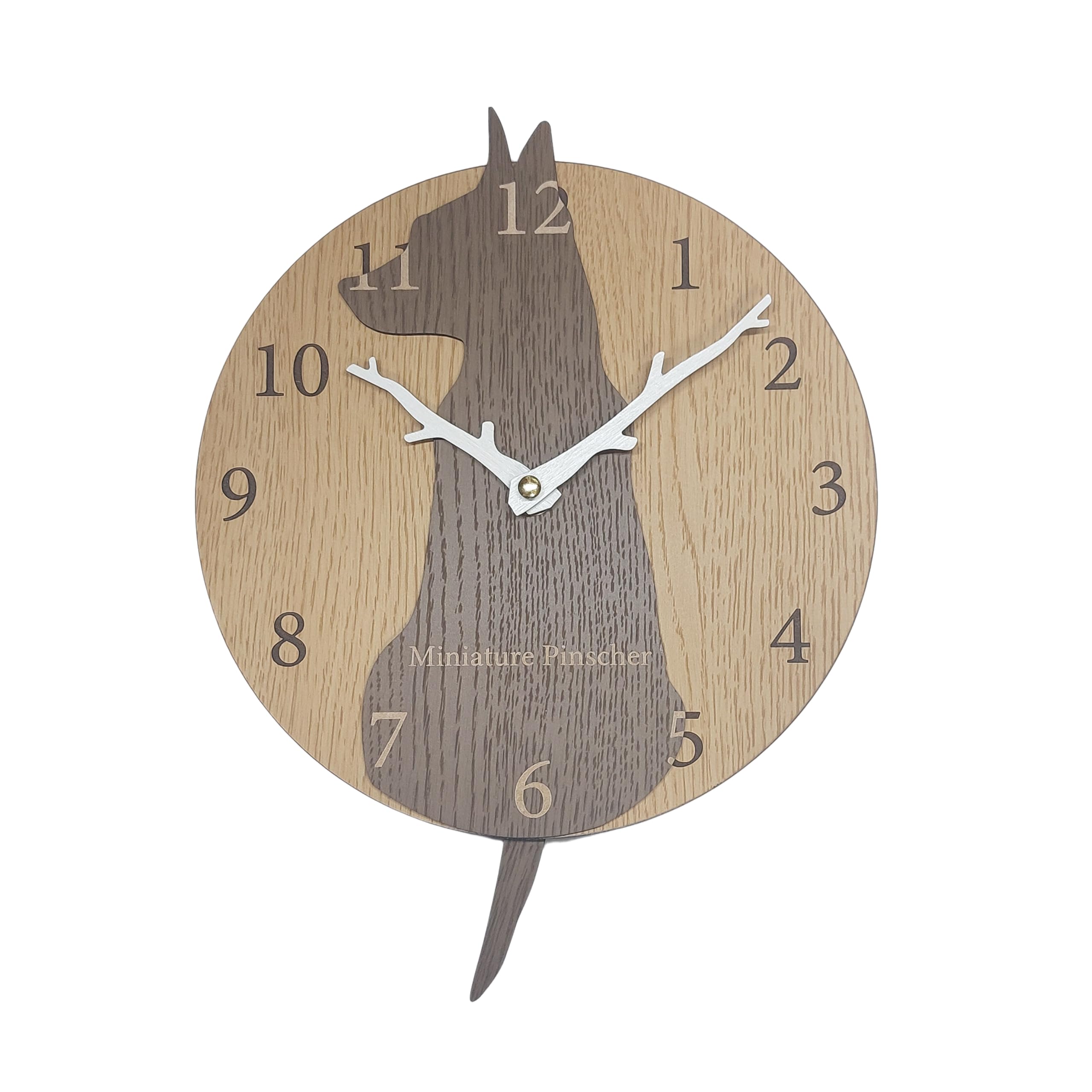 Amazon.co.jp: 振り子時計 はみだしワンちゃん 壁掛け時計 ミニチュア