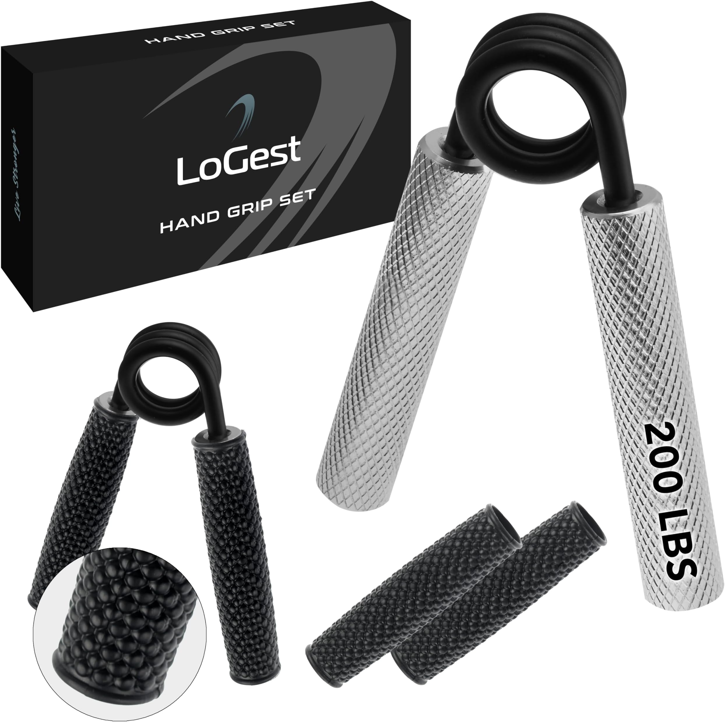 Metal Hand Grip Strengthener 100LB-350LB No Slip Heavy-Duty Grip Strengthener with Gift Box, Great Wrist & Forearm Hand Exerciser, Home Gym, Hand Gripper Grip Strength Trainer