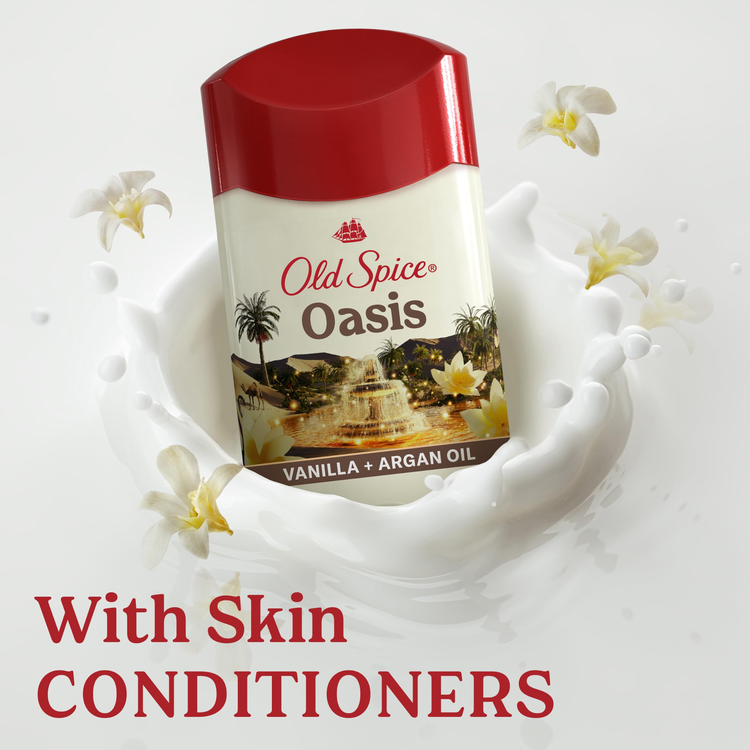 Old Spice Déodorant et anti-transpirant pour homme, protection contre la transpiration et les mauvaises odeurs, Invisible Vanilla Oasis 73,7 g, Lot de 2