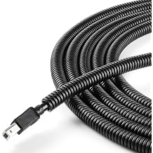 Split Wire Loom 1/4 Inch, 13FT Wire Protector Tubing for Cords