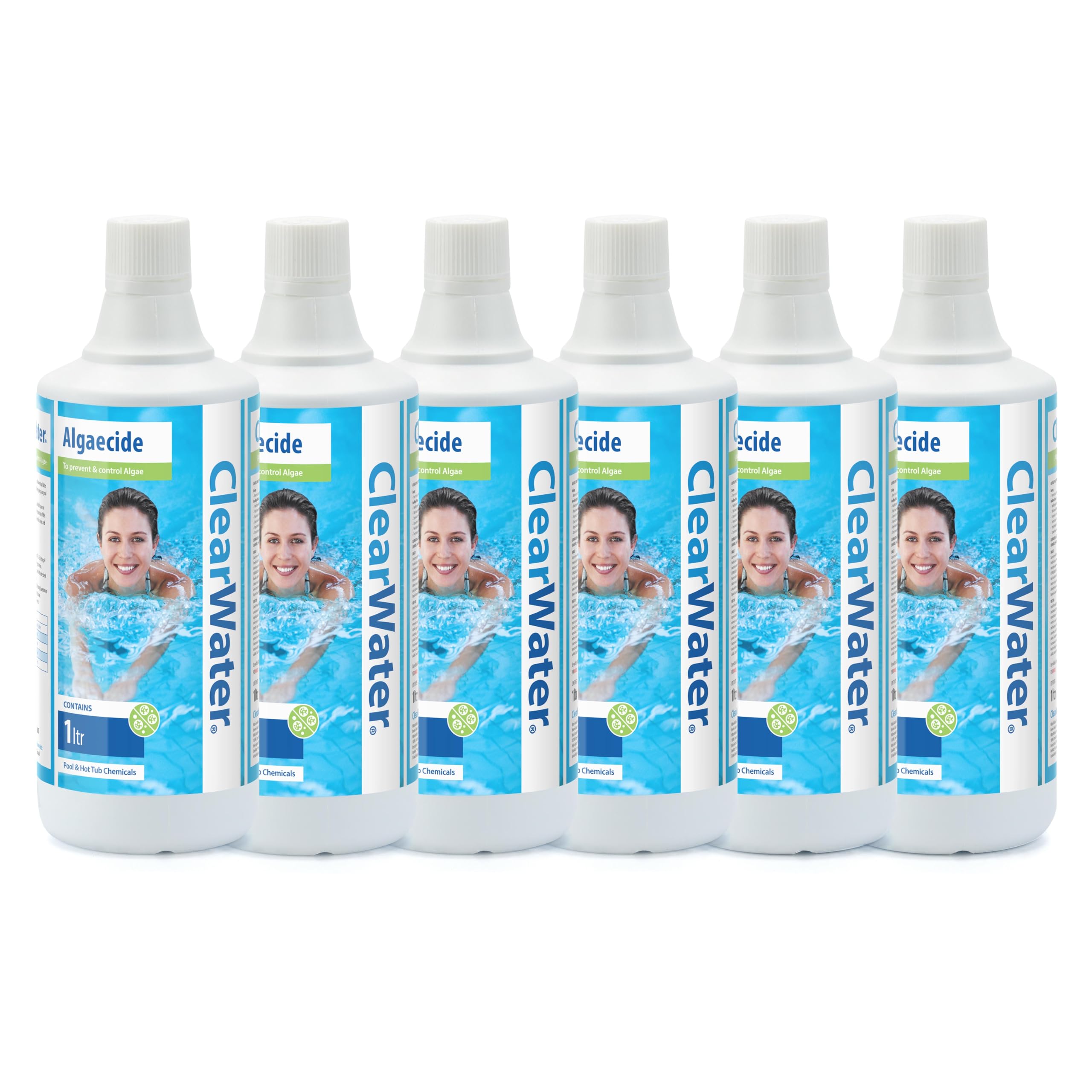 Clearwater Algaecide Algae Remover for Swimming Pool and Spa Hot Tub Water Treatment, Highly Effective Formula, 6 Litre